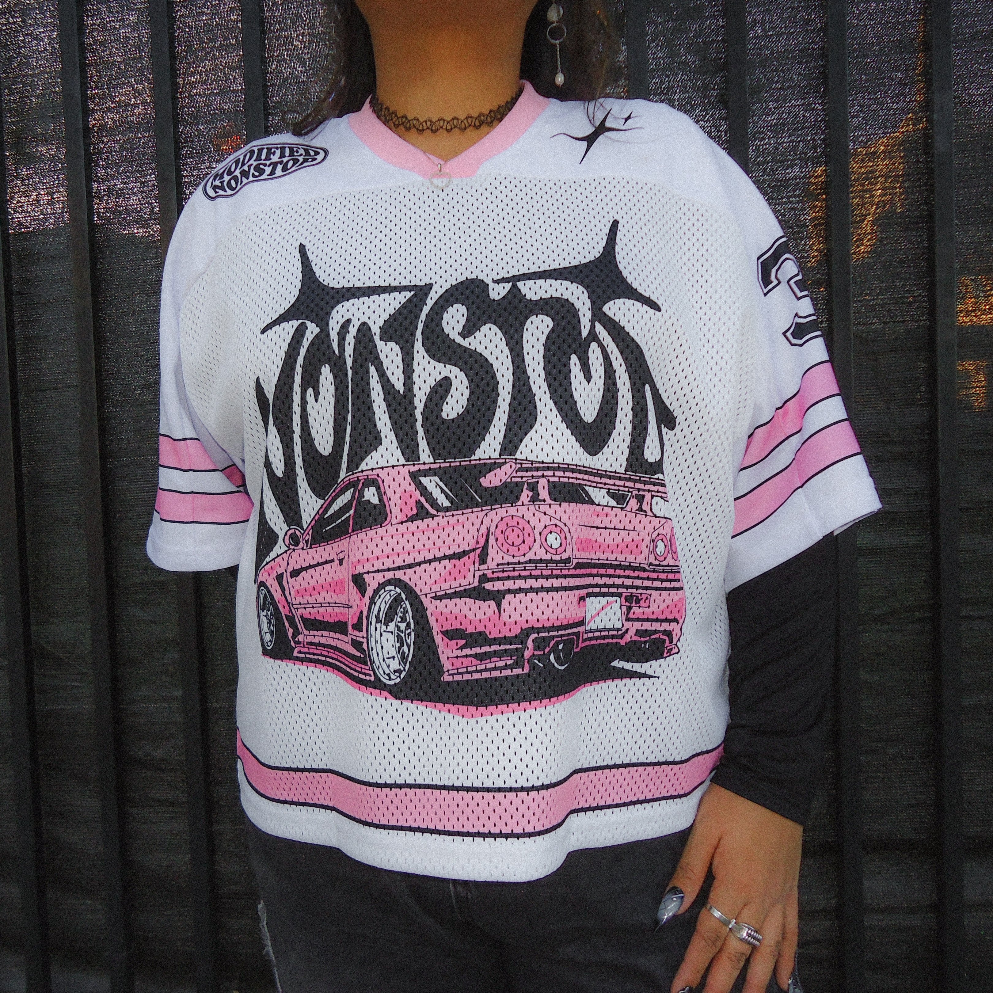 Pink R34 Crop Jersey