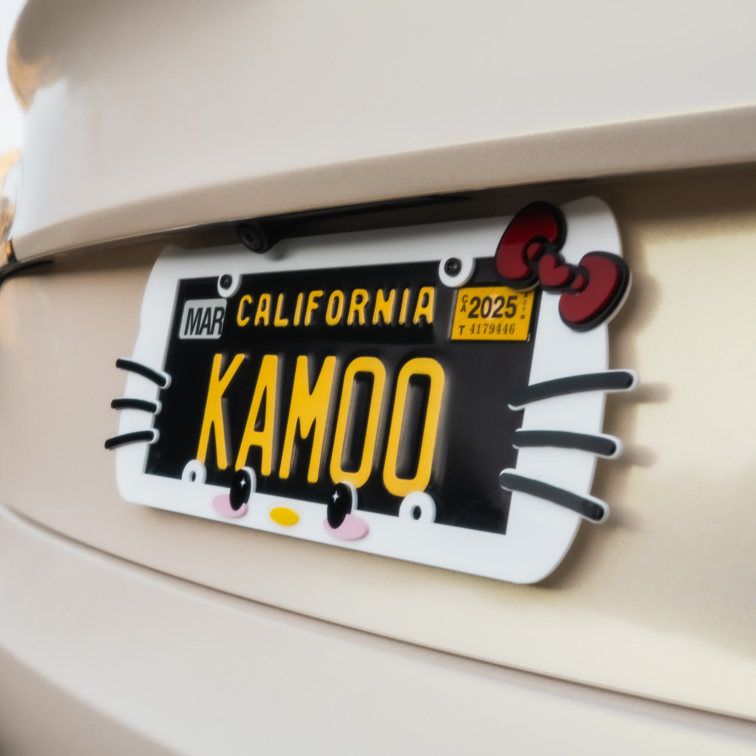 Kutie Kitty Acrylic License Plate Frame