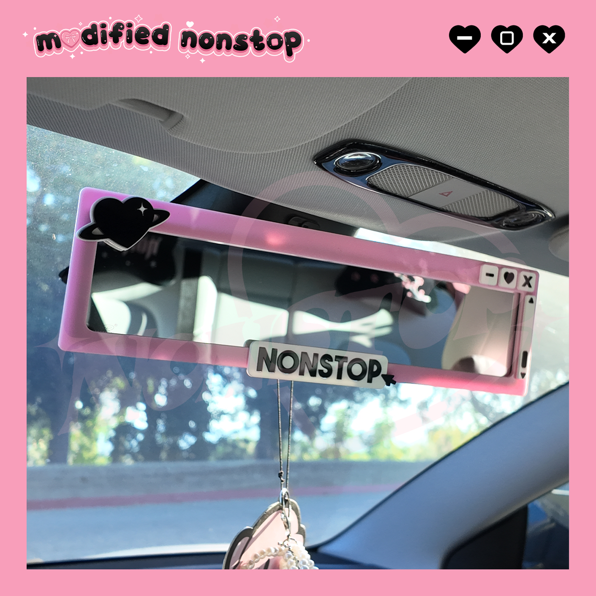 Y2K Nonstop File Clip-on Rear View Mirror