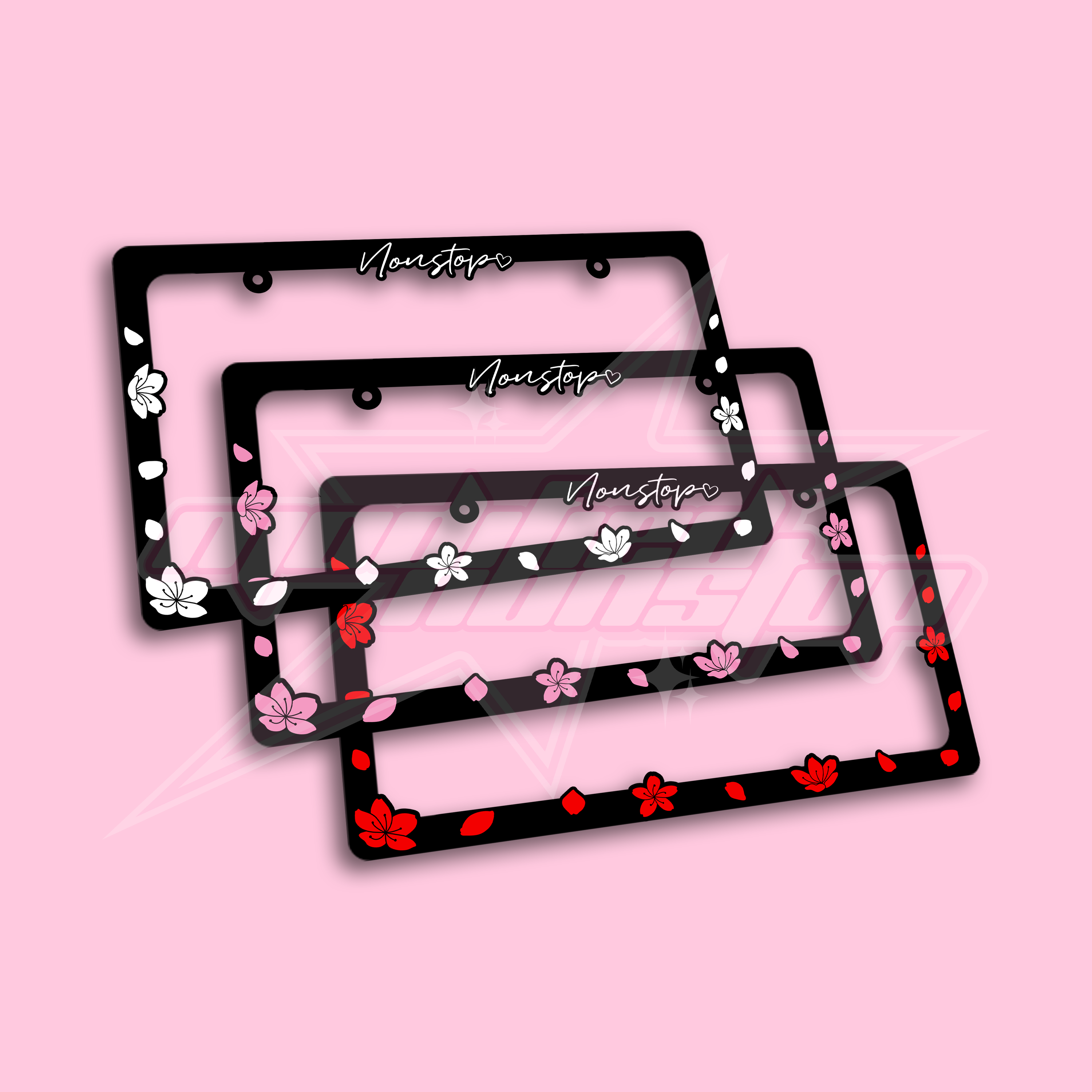 Cherry Blossom License Plate Frame