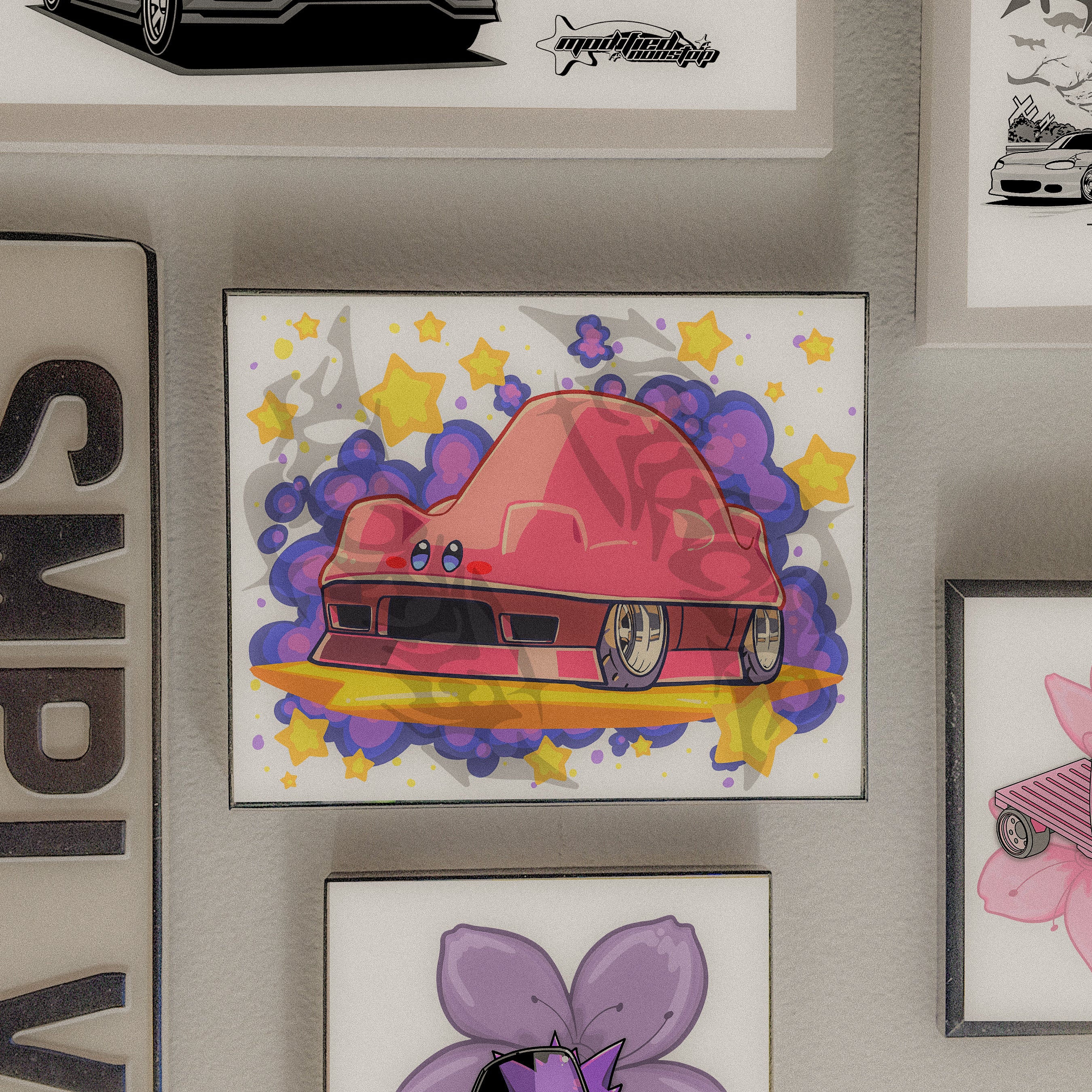 Colorful Kirby-Yata Art Print