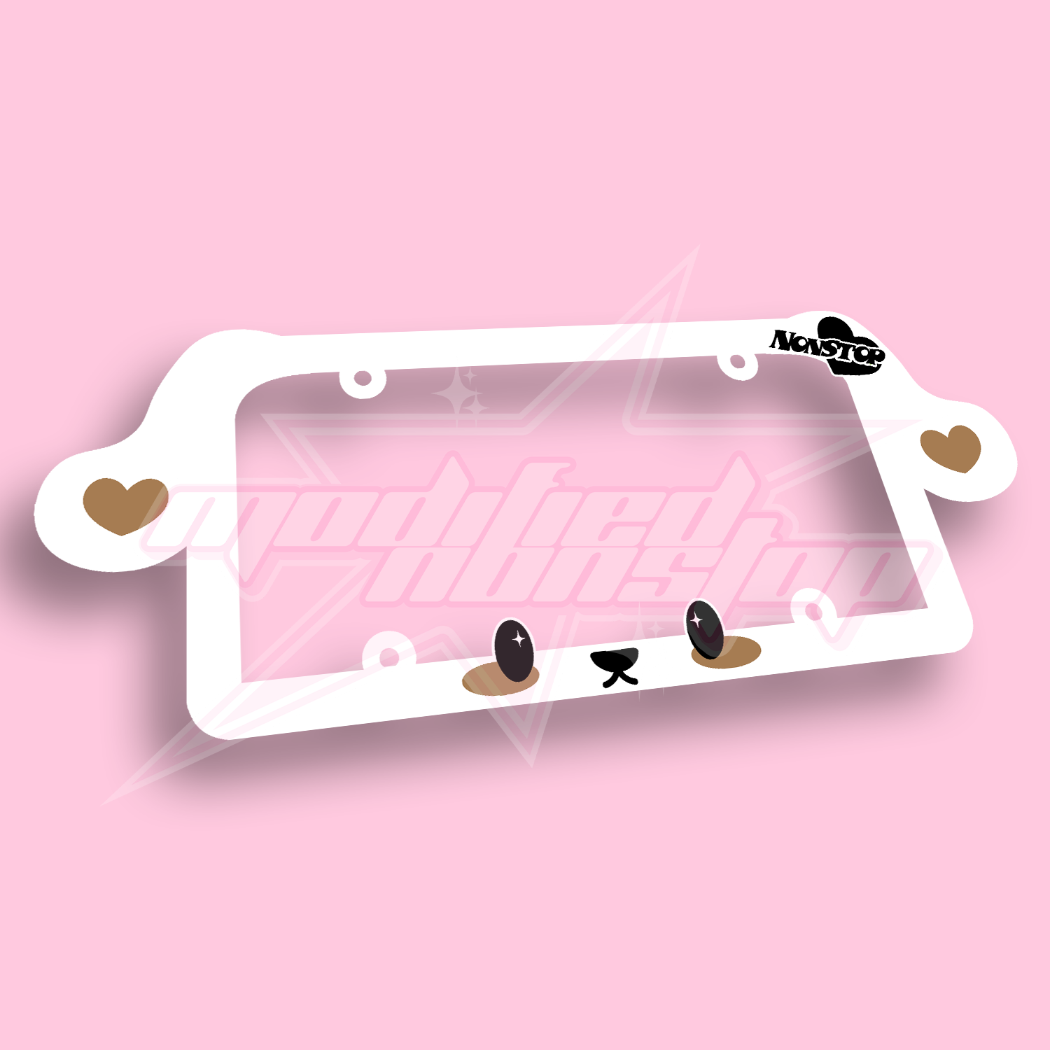 Doggy Acrylic License Plate Frame
