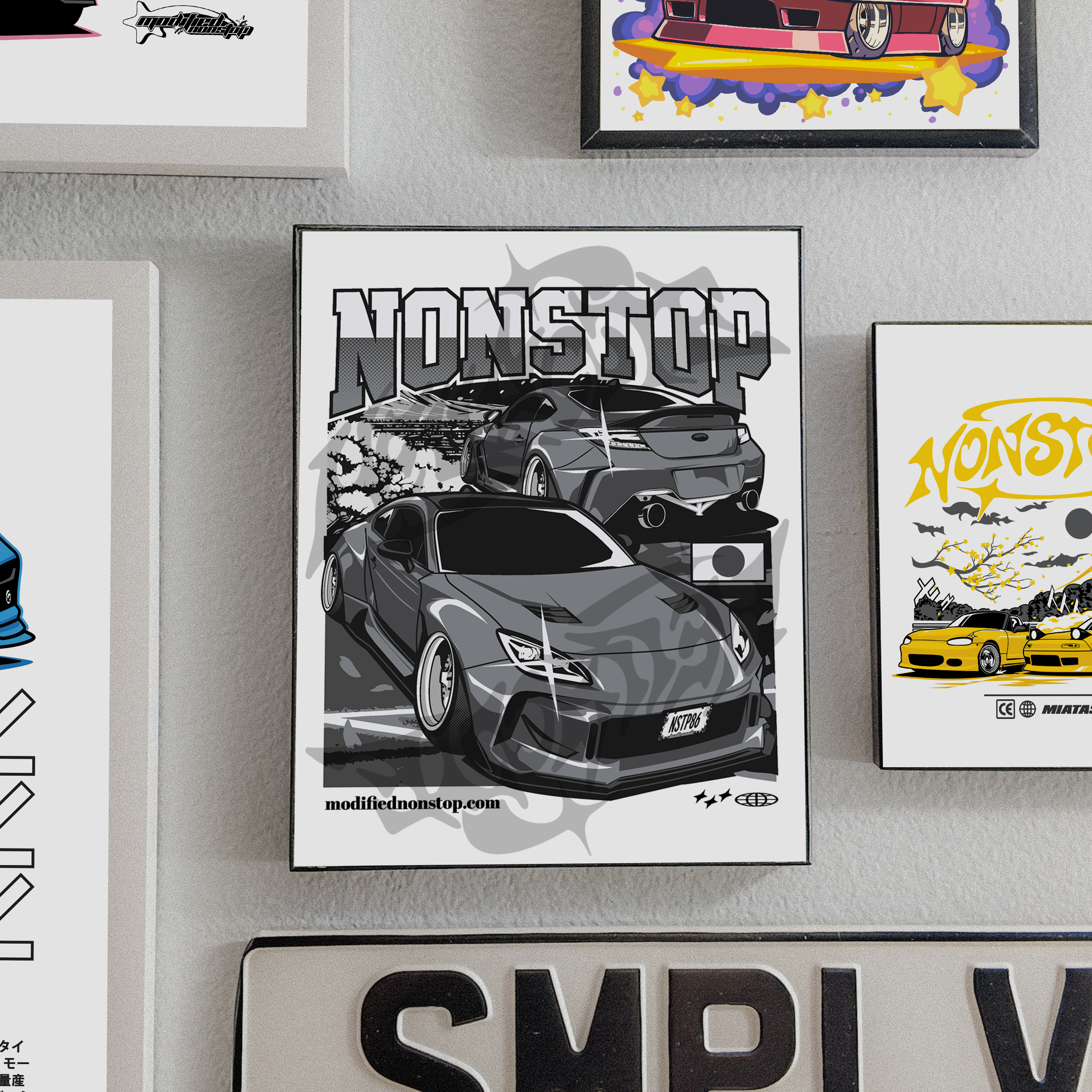 Magnetite Gray GR86 Art Print