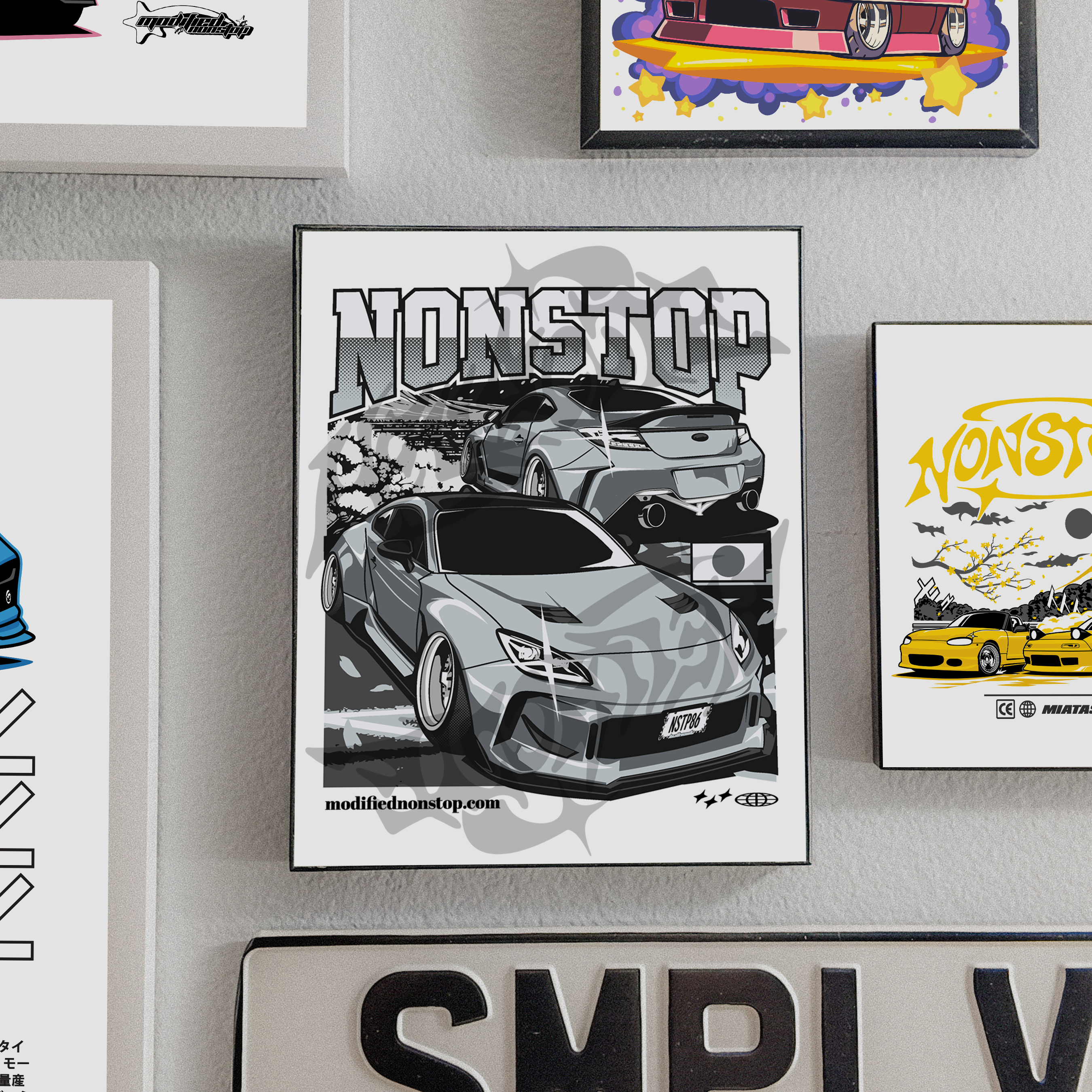Ice Silver GR86 Art Print