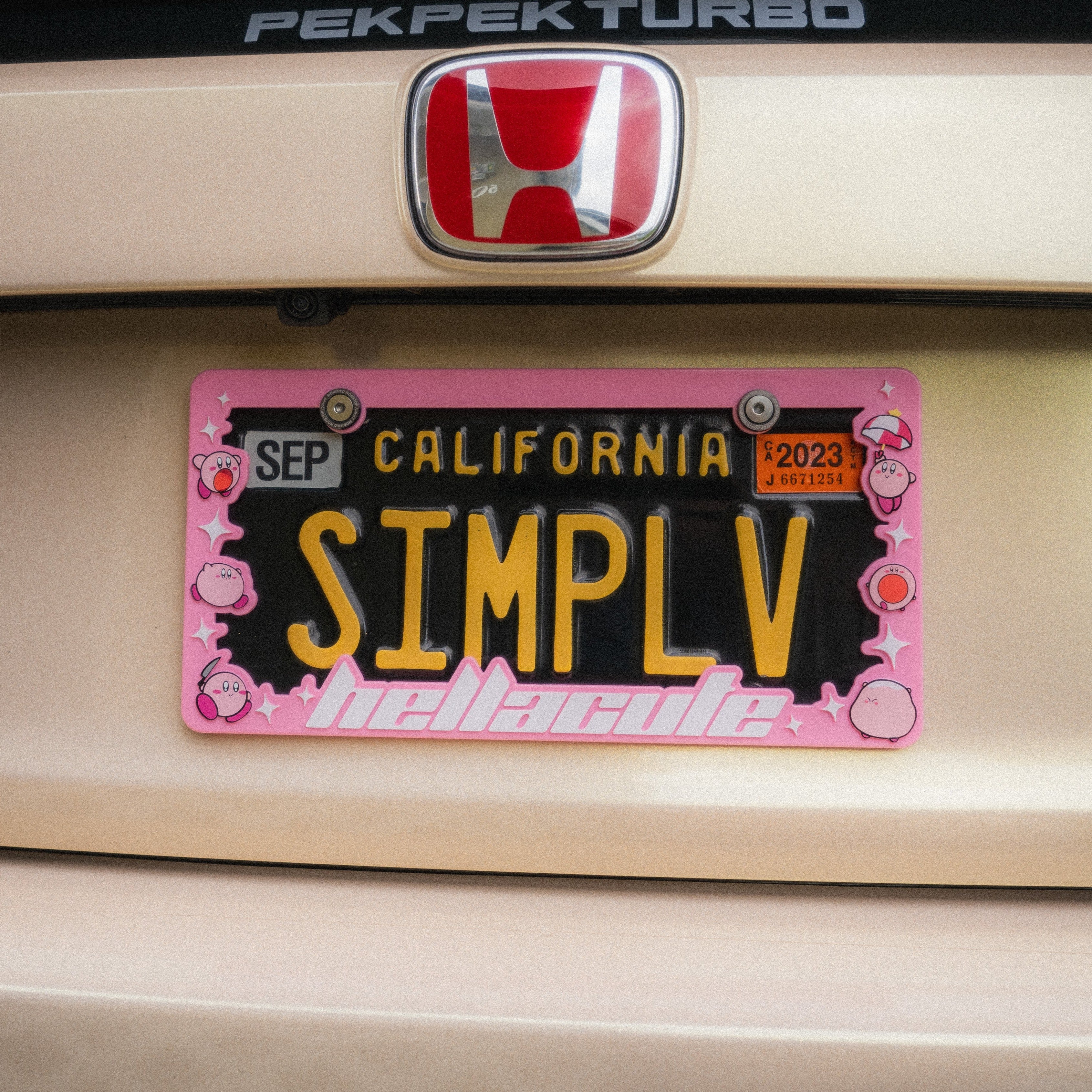 Hellacute Kirby License Plate Frame