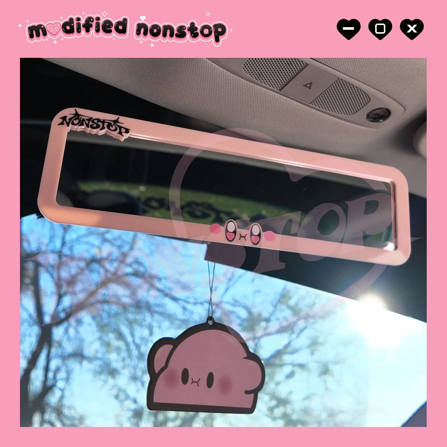 Kirby Eyes Clip-on Rear View Mirror (NO engraving)