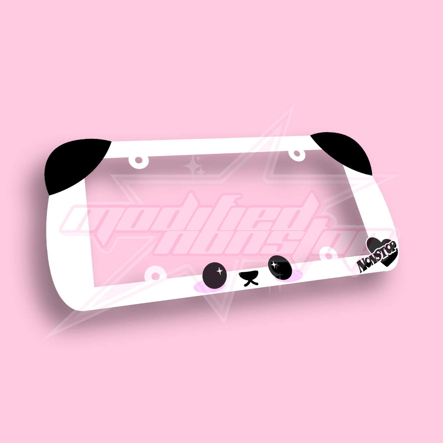 Panda Acrylic License Plate Frame