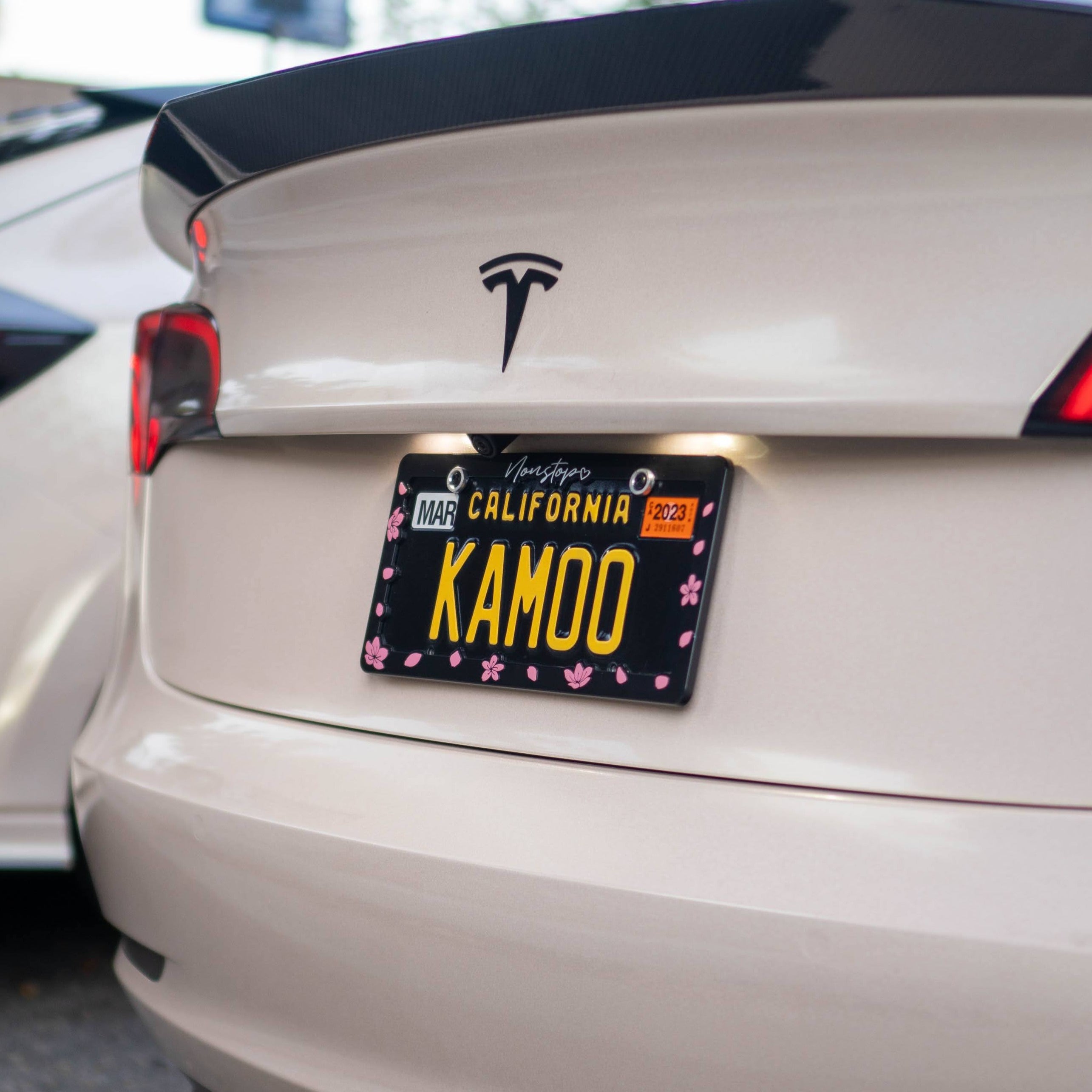 Cherry Blossom License Plate Frame