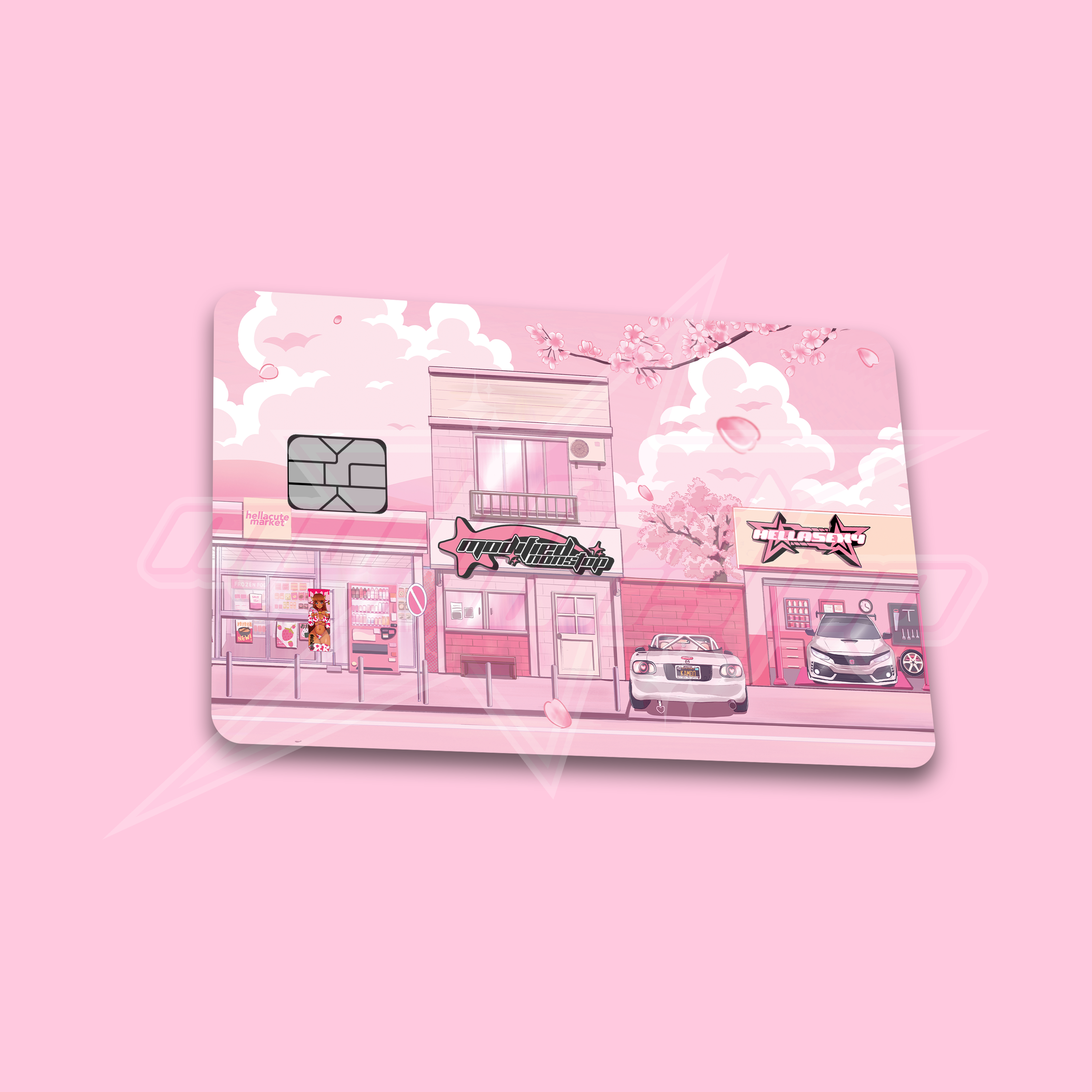 Pink Street Credit Card Skin