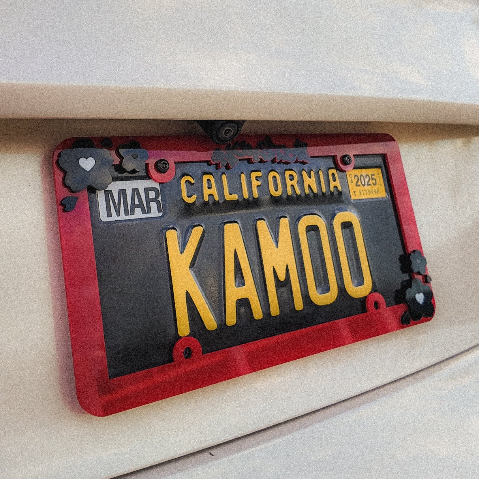 Sakura Acrylic License Plate Frame