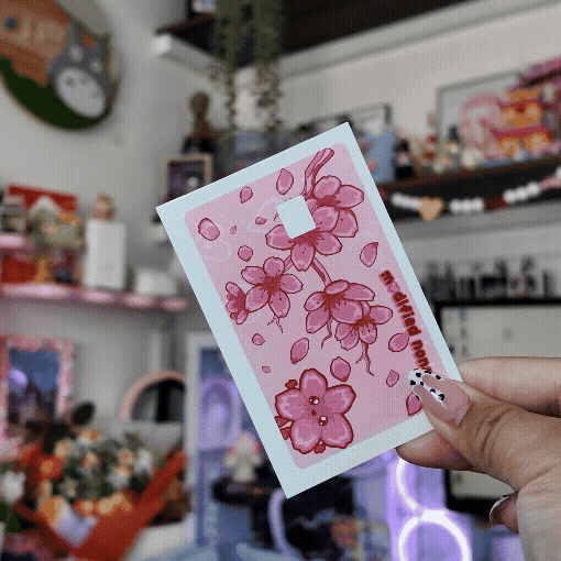 Pink Sakura Credit Card Skin
