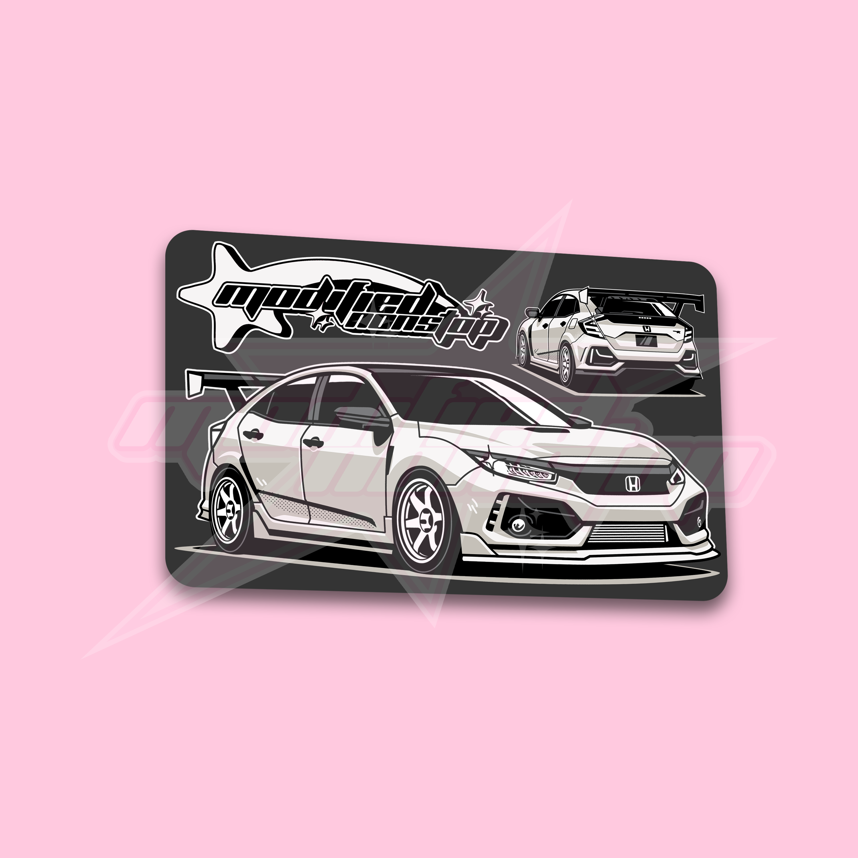 White Type R Credit Card Skin