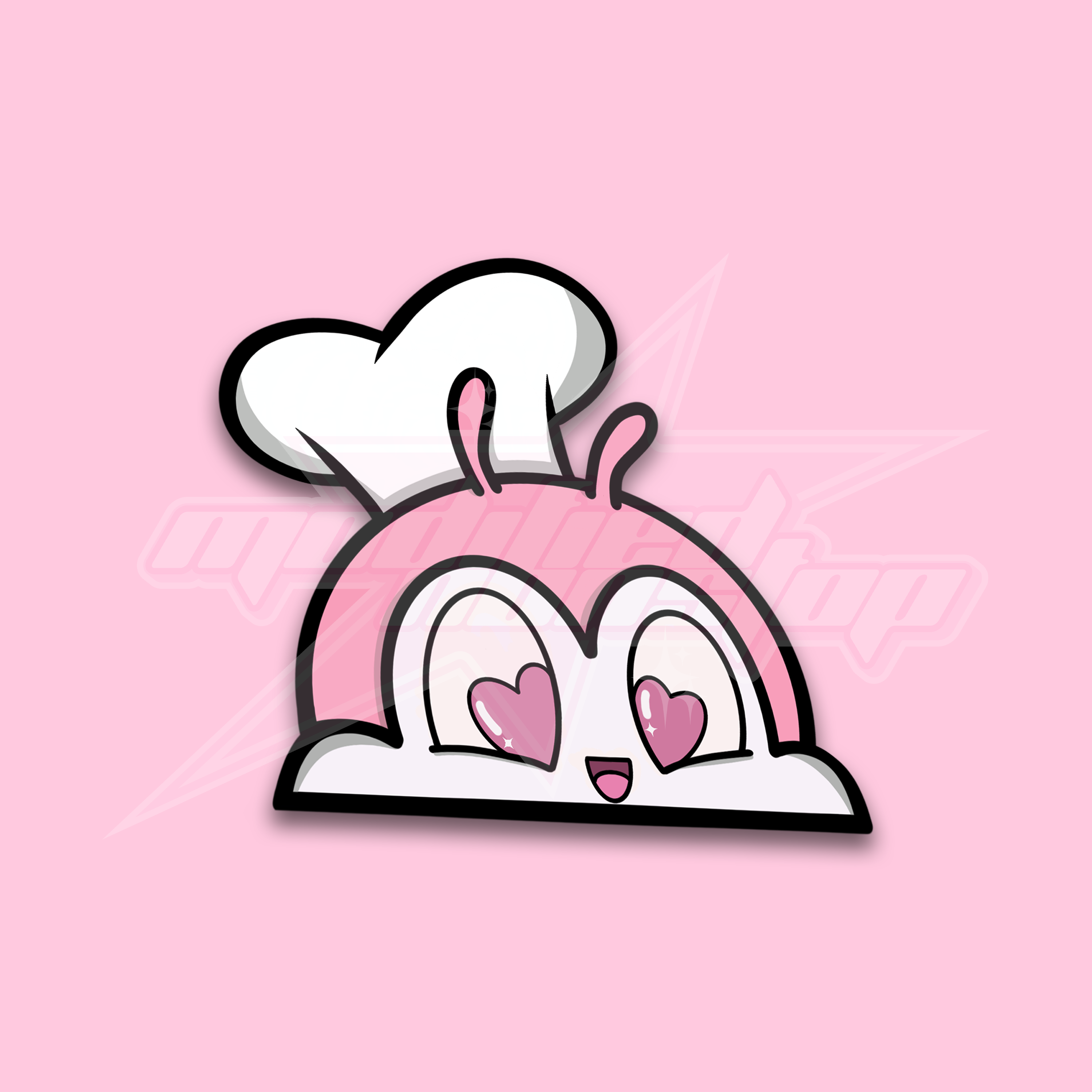 Pink Heart Eyes Jollibee Peeker