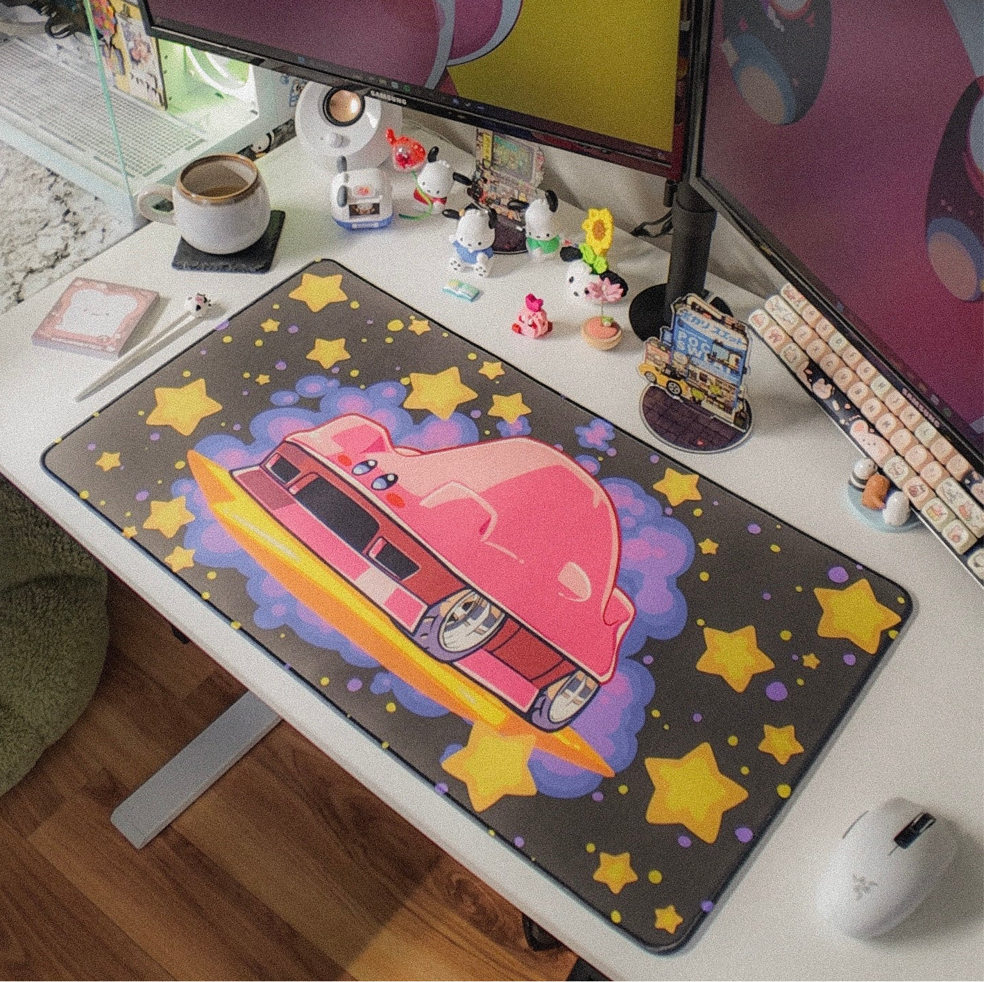 Colorful Kirby-yata Desk Mat