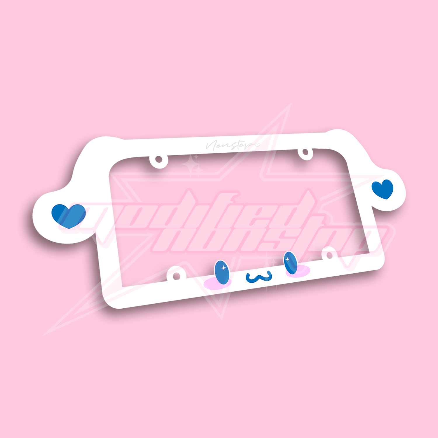 Fluffy Puppy Acrylic License Plate Frame