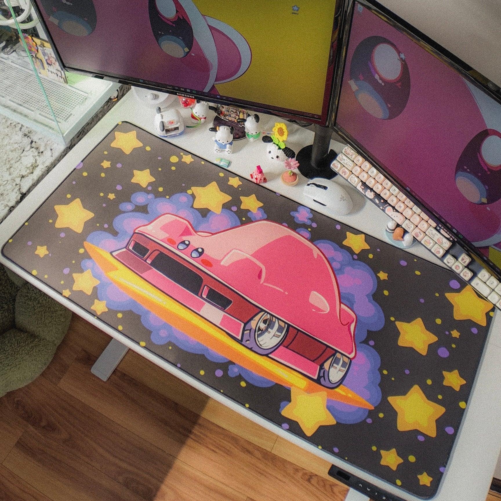 Colorful Kirby-yata Desk Mat