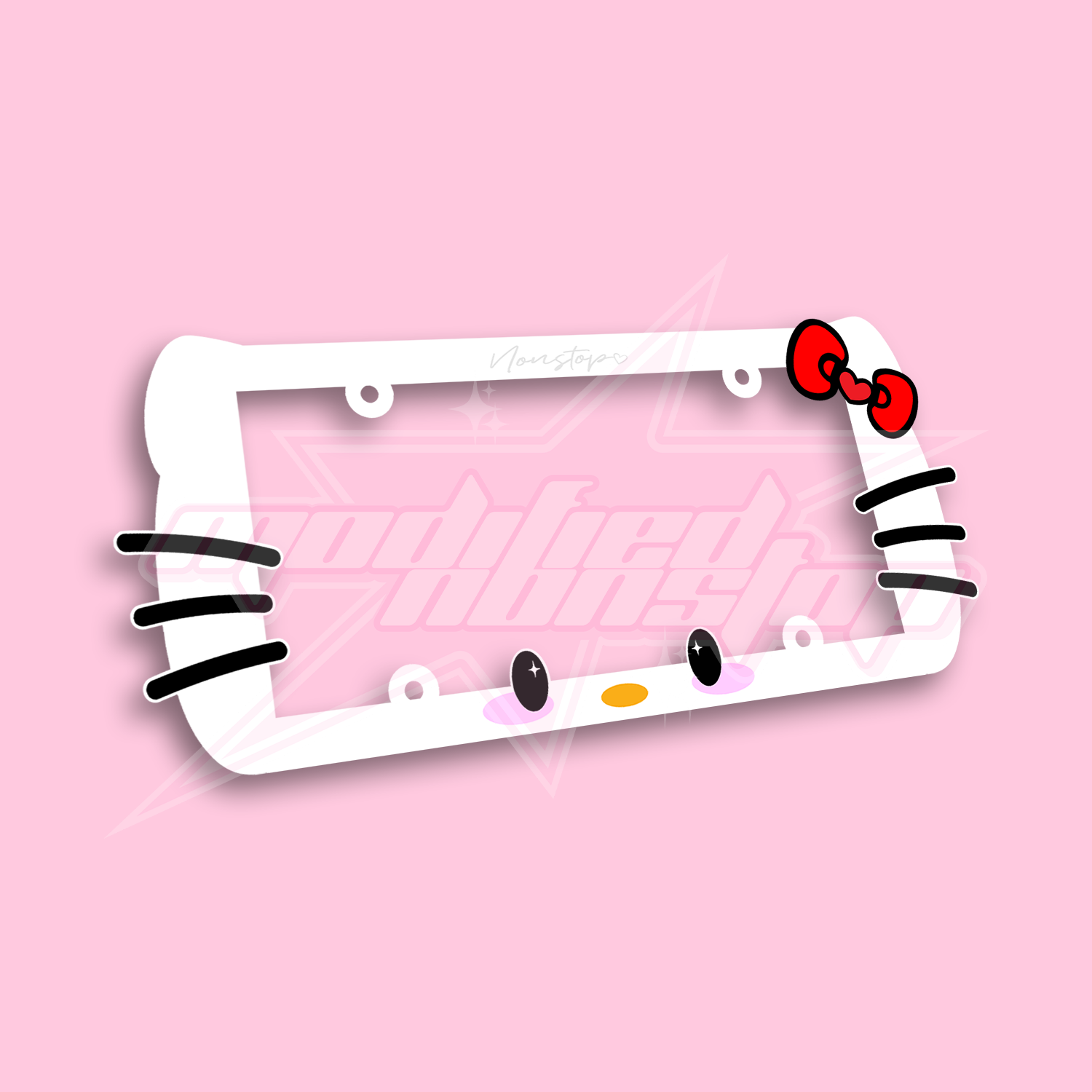 Kutie Kitty Acrylic License Plate Frame