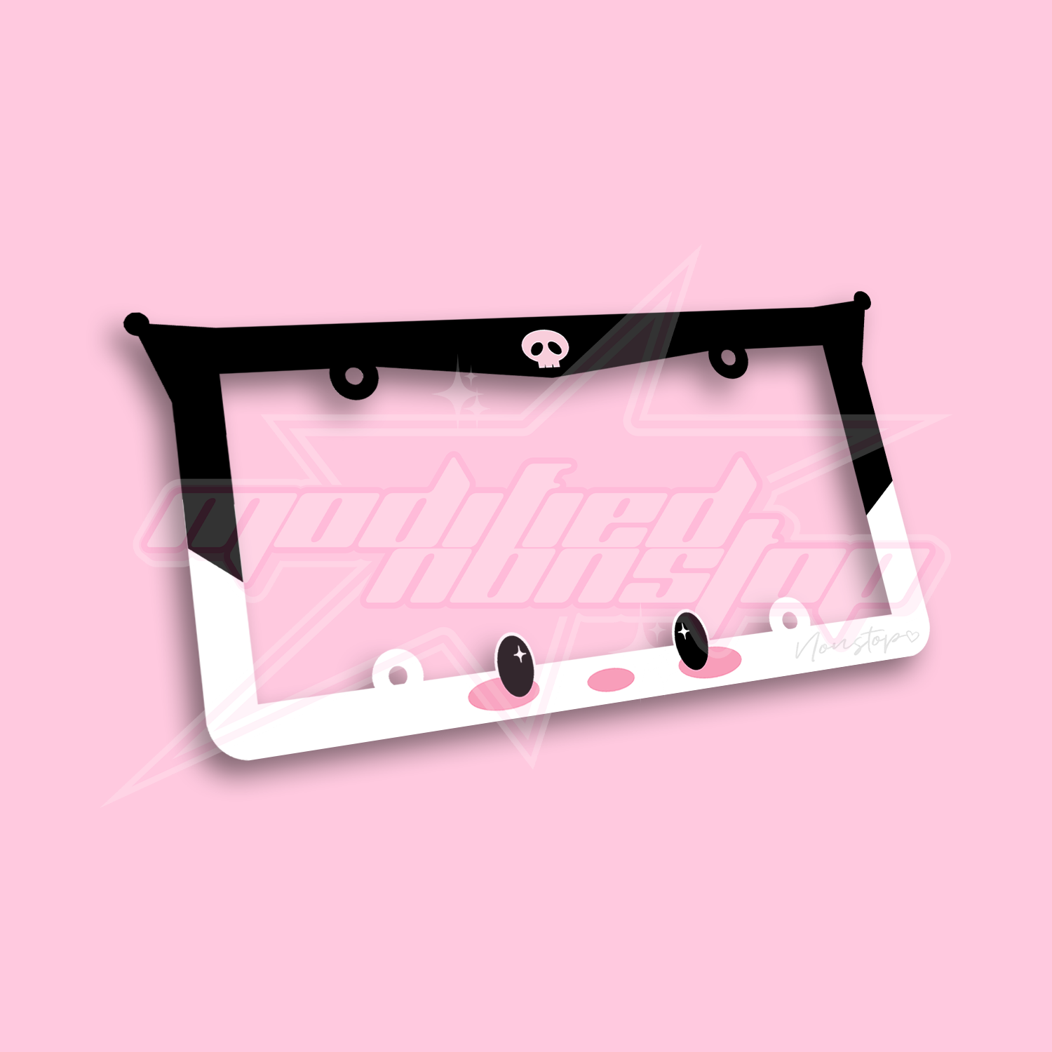 Goth Bunny Acrylic License Plate Frame
