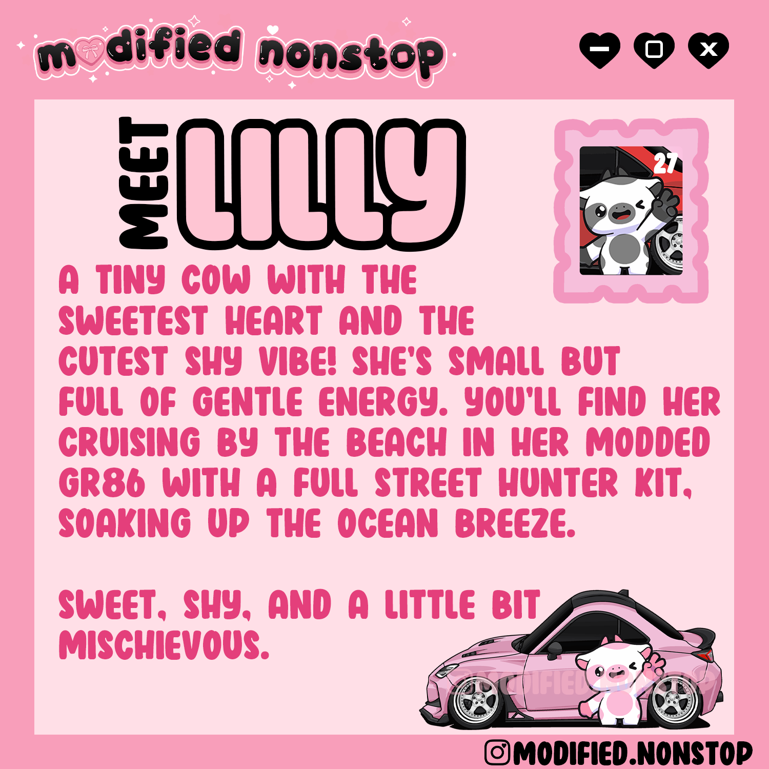 Cute Pink Lilly Peeker