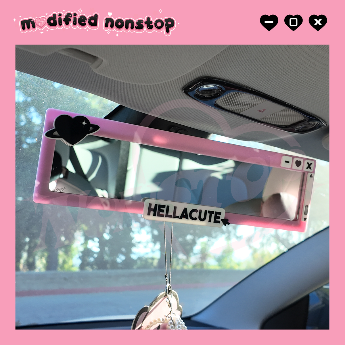 Y2K Hellacute File Clip-on Rear View Mirror