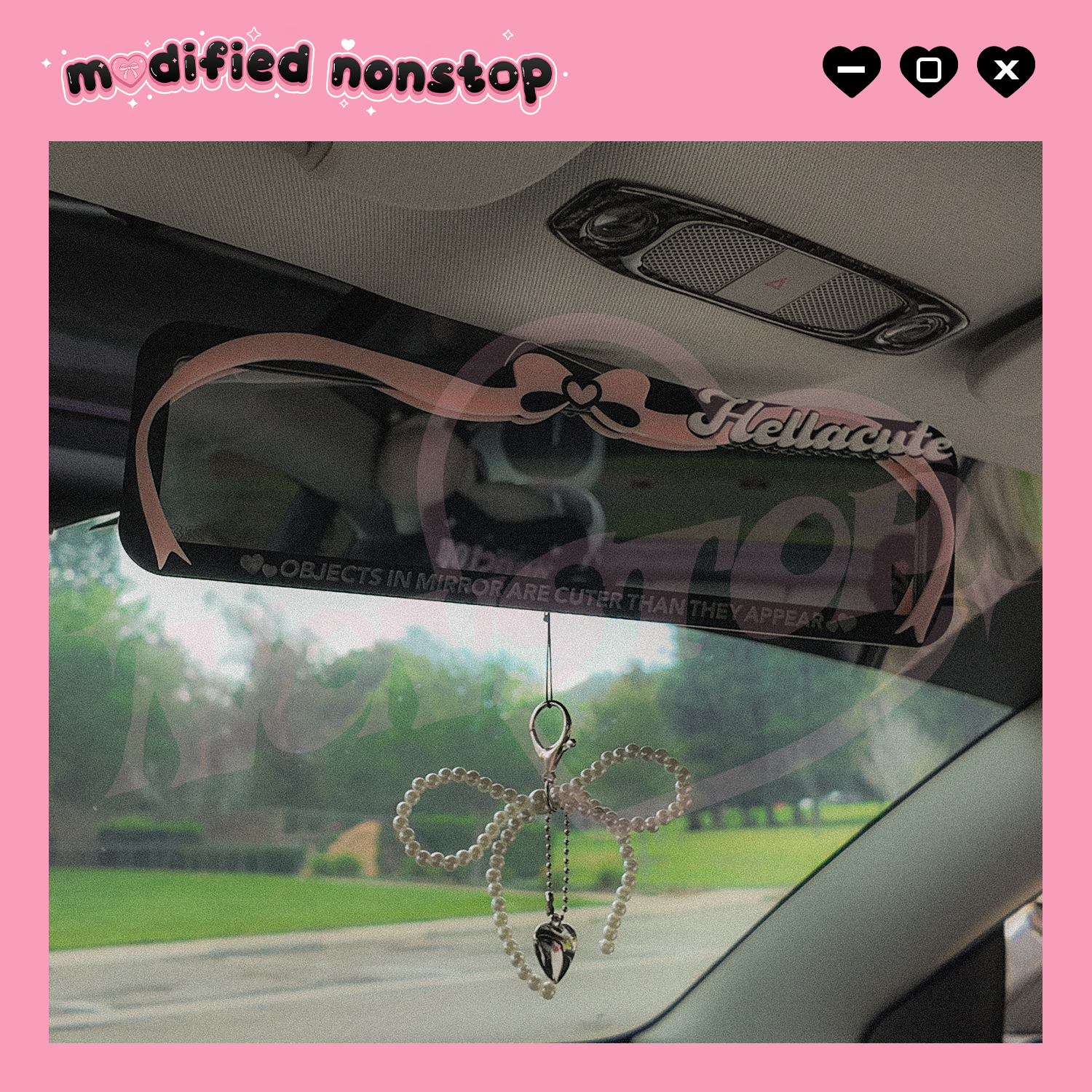 Big Bow Clip-on Rear View Mirror