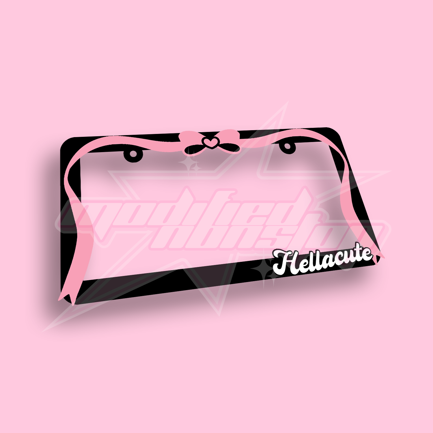 Big Bow Acrylic License Plate Frame