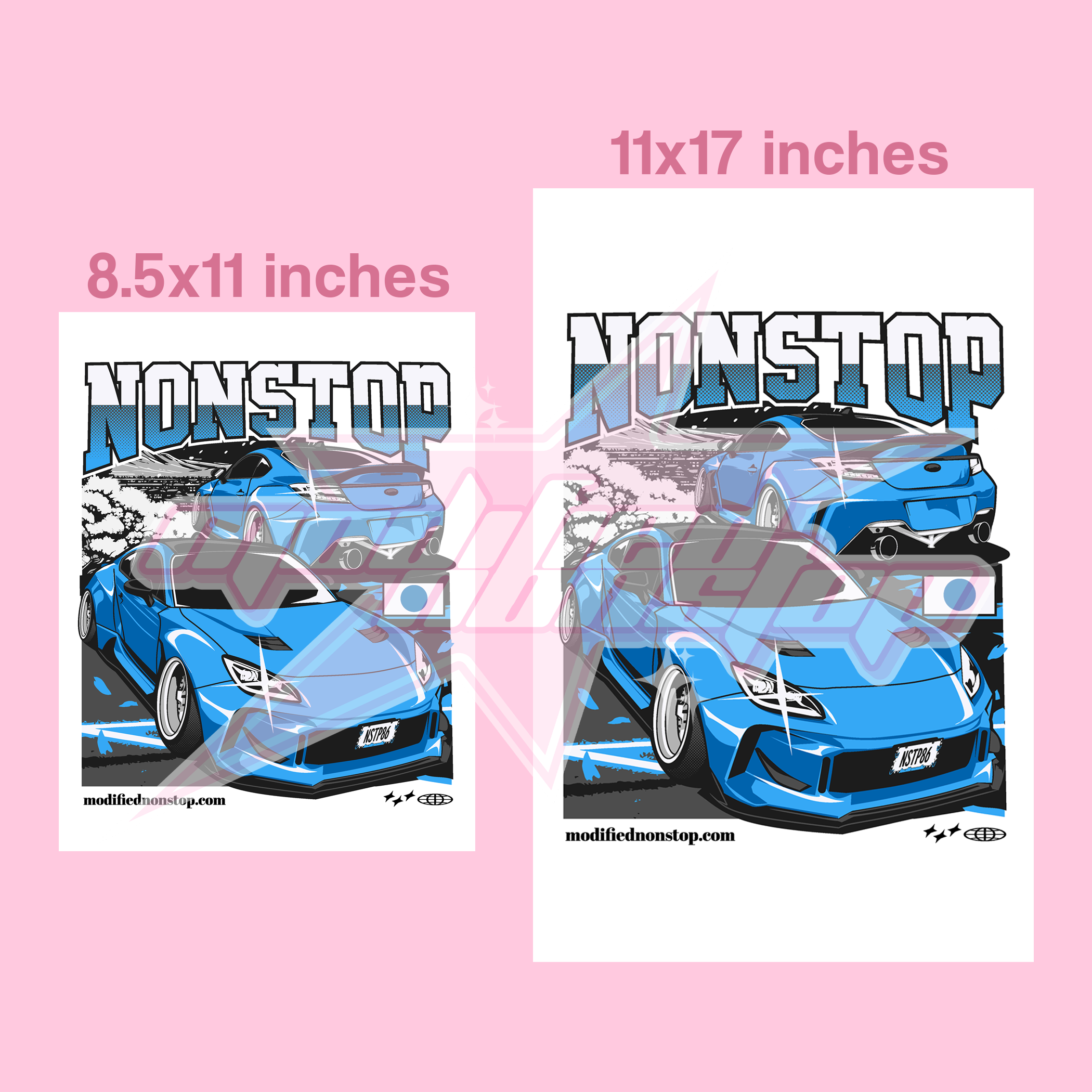 Electric Blue GR86 Art Print