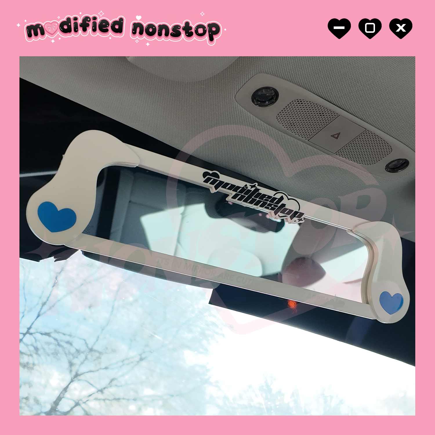 Fluff Puppy Clip-on Rear View Mirror
