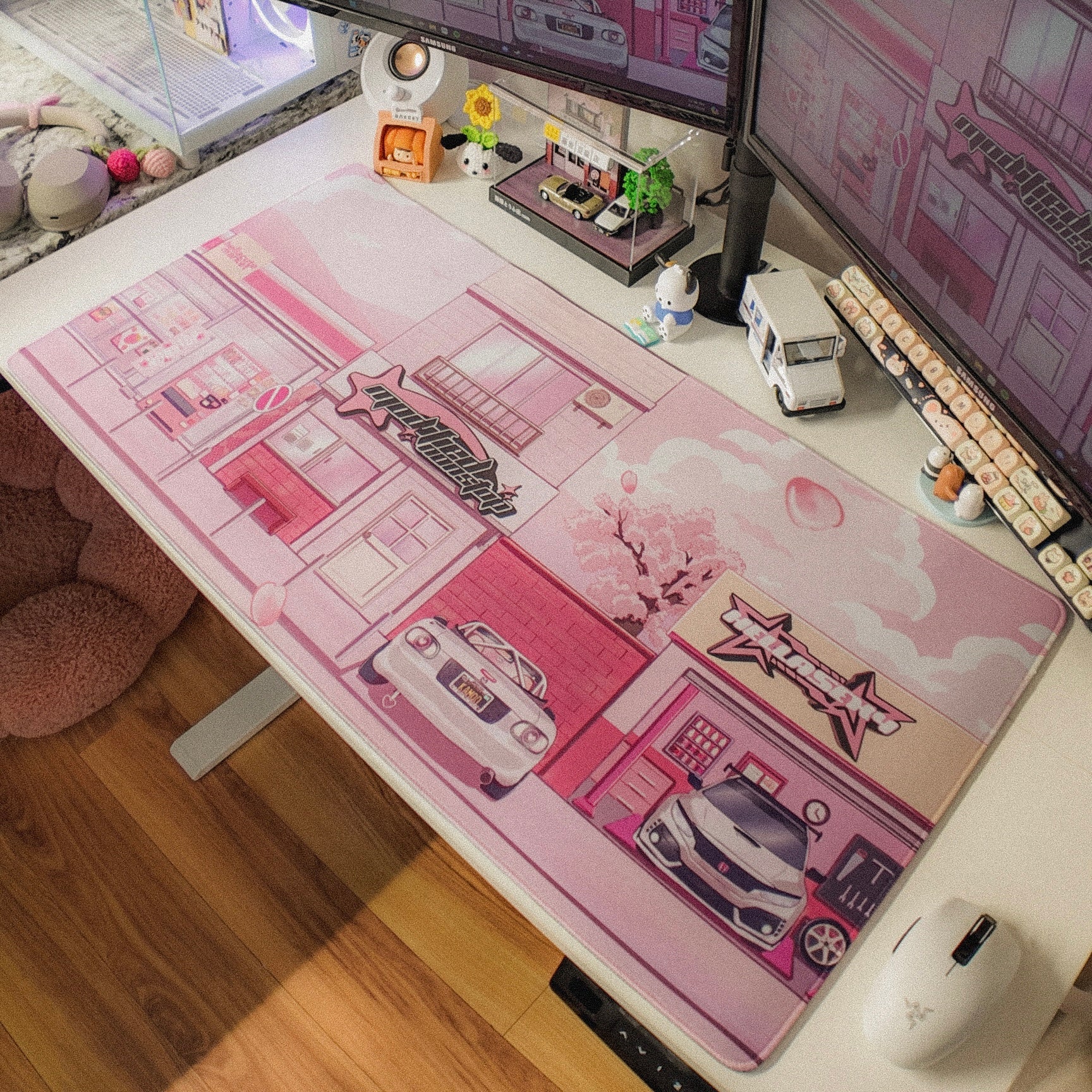 Pink Street Desk Mat