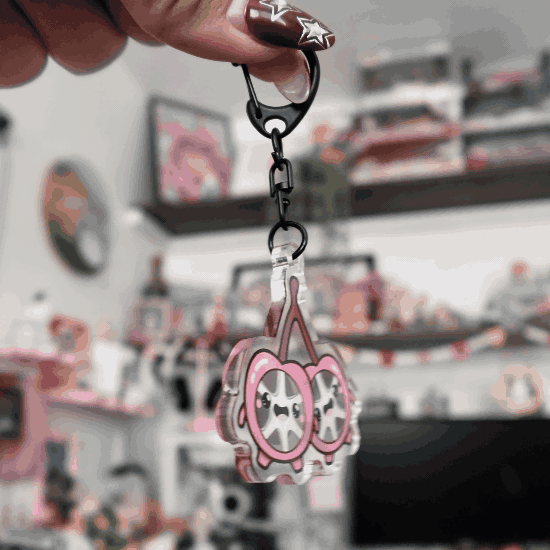 TE37 Cherry Acrylic Keychain