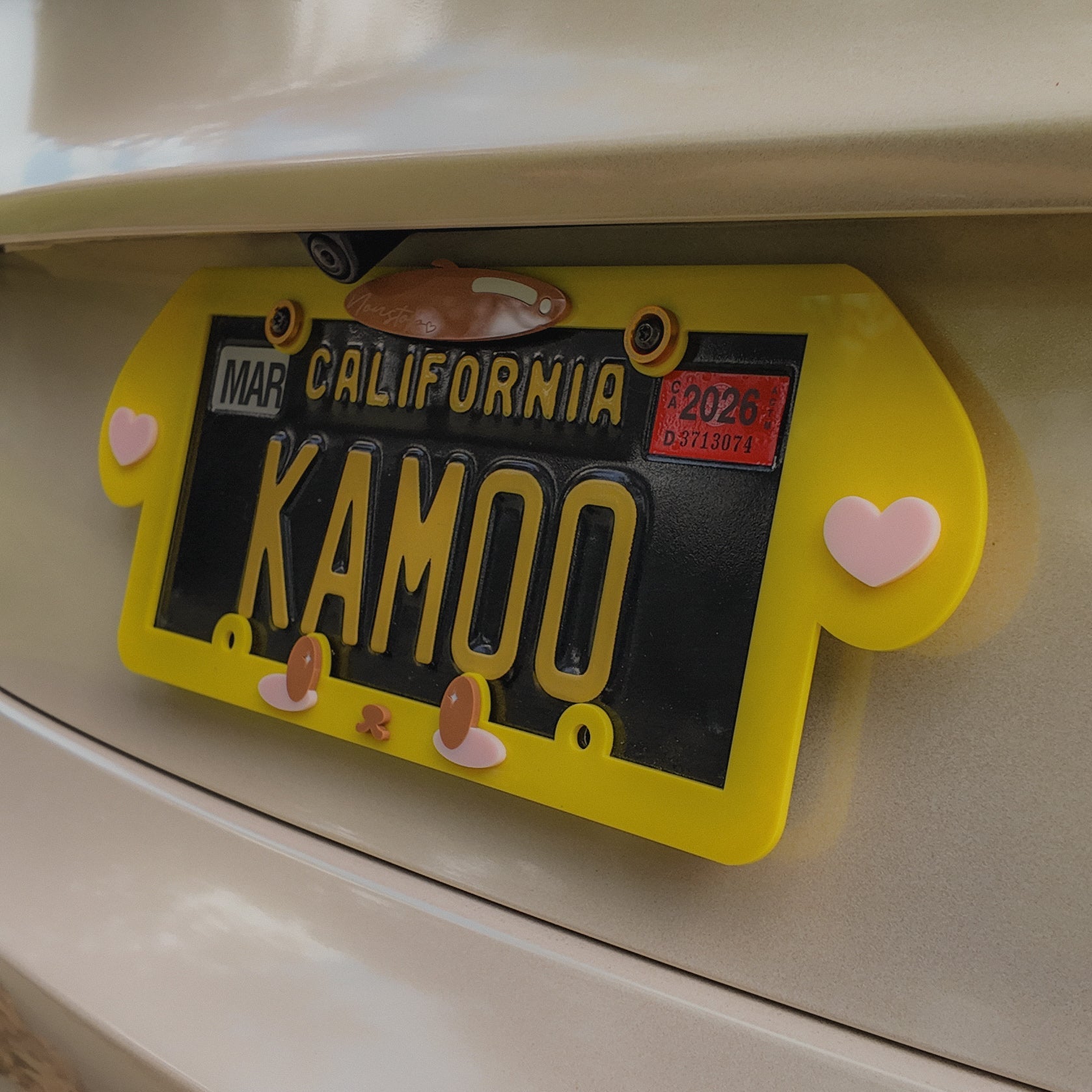 Chubby Good Boi Acrylic License Plate Frame