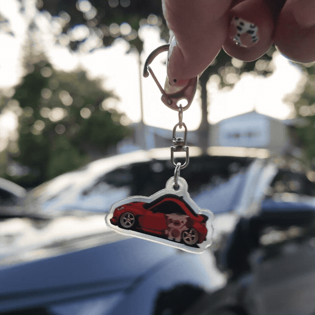 Chibi Car Acrylic Keychains