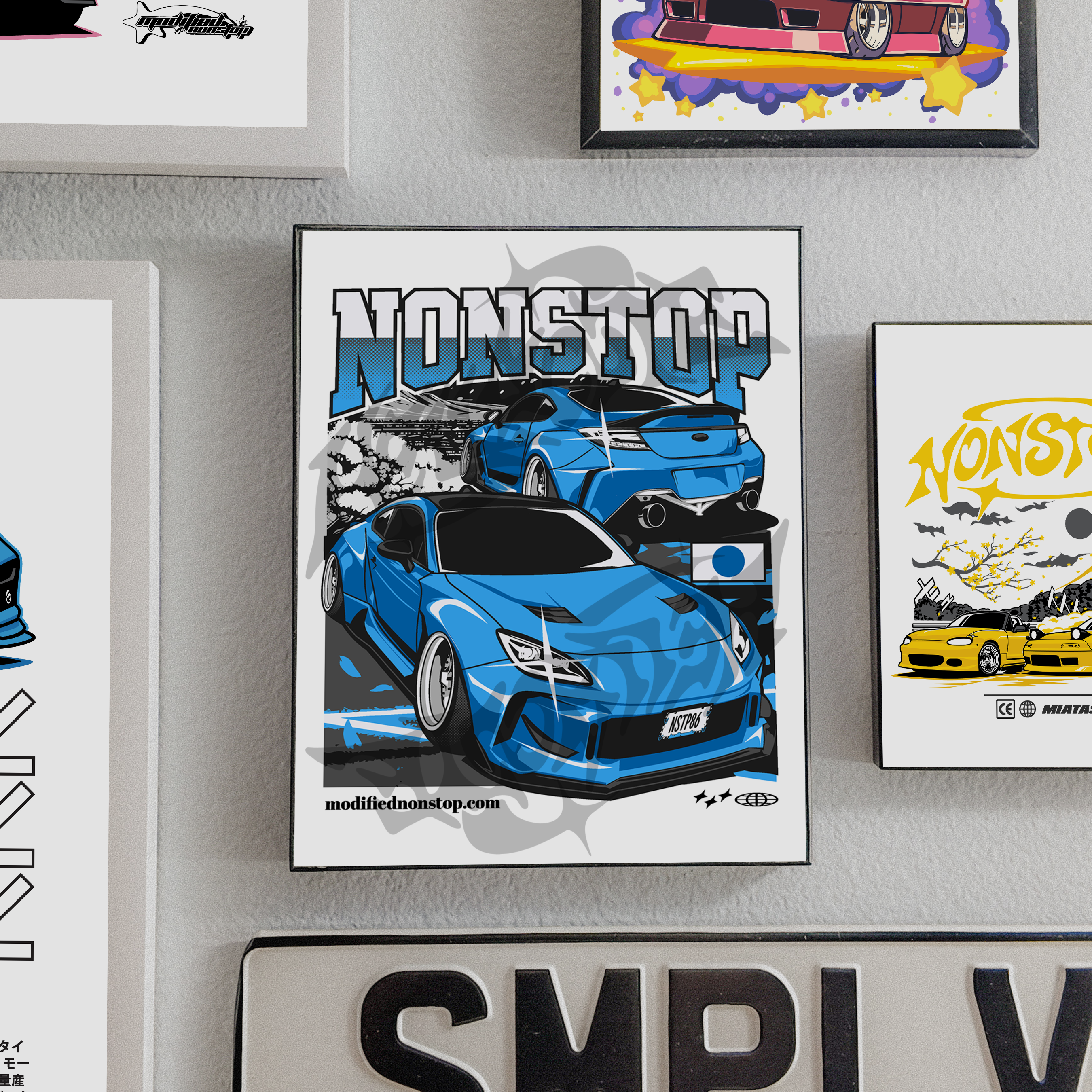 Electric Blue GR86 Art Print