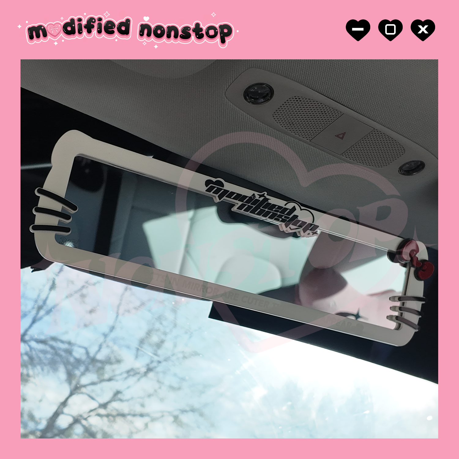 Kutie Kitty Clip-on Rear View Mirror