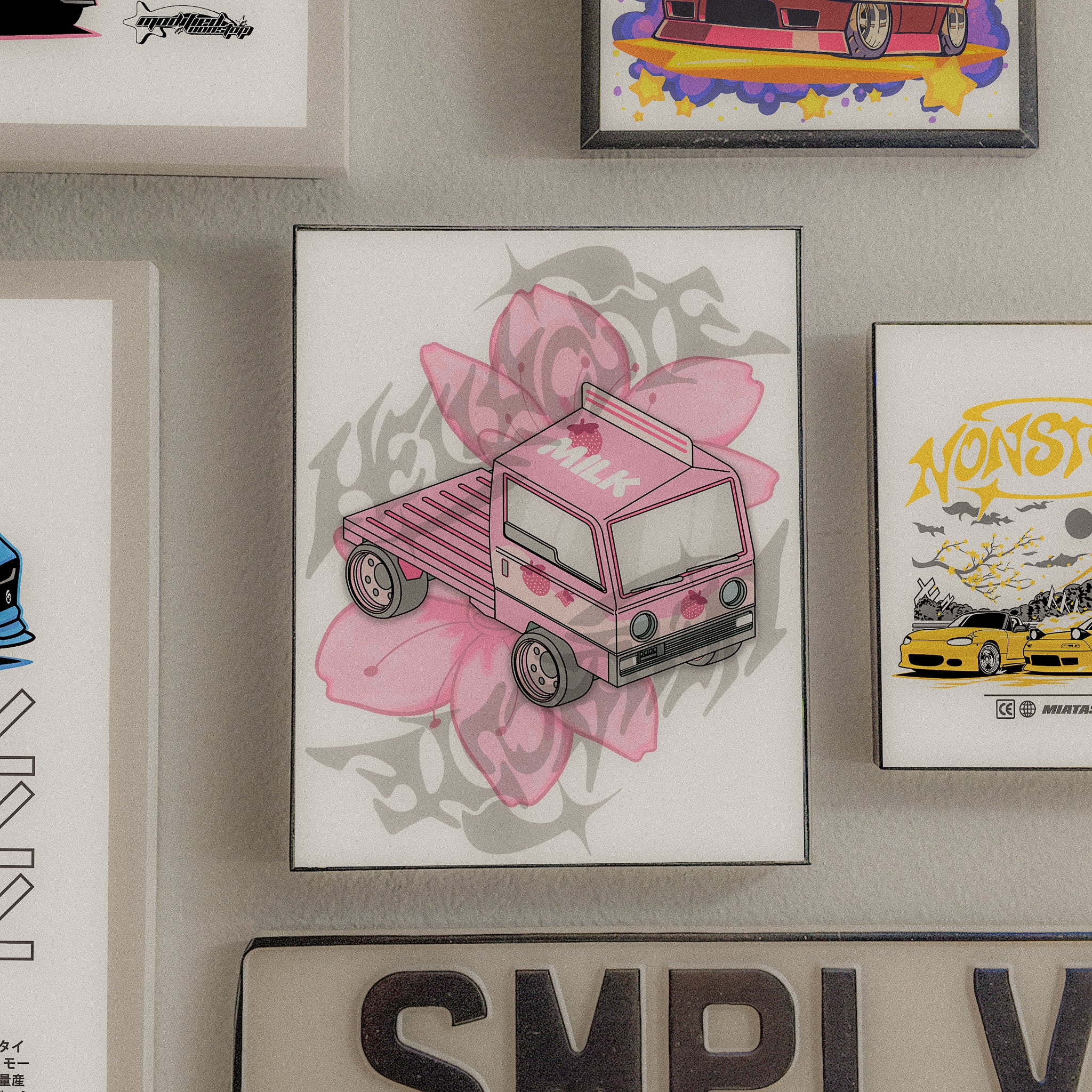 Kei Milk Truck Art Print