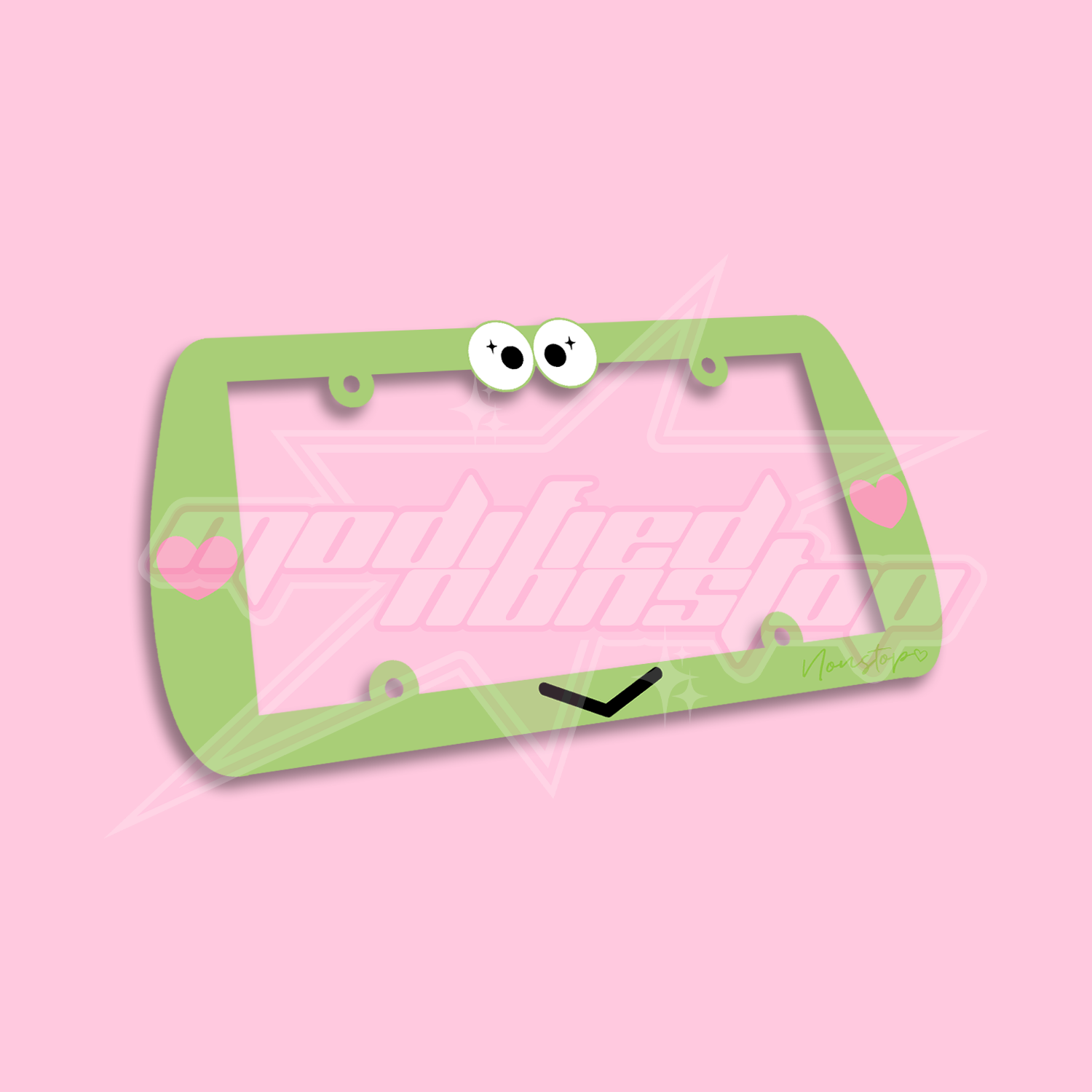 Cutie Froggy Acrylic License Plate Frame