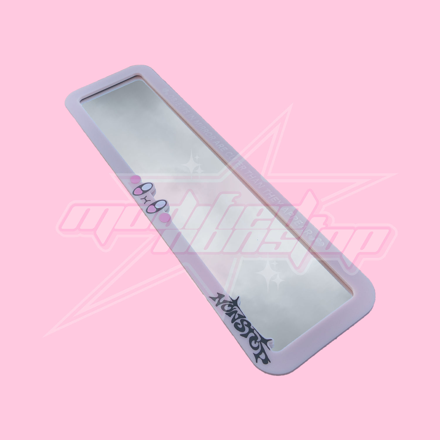 Kirby Eyes Clip-on Rear View Mirror (WITH engraving)