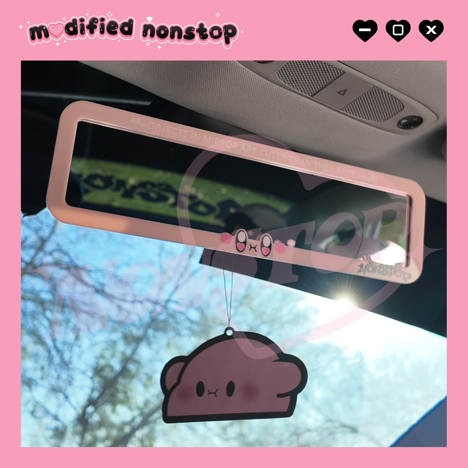 Kirby Eyes Clip-on Rear View Mirror (WITH engraving)