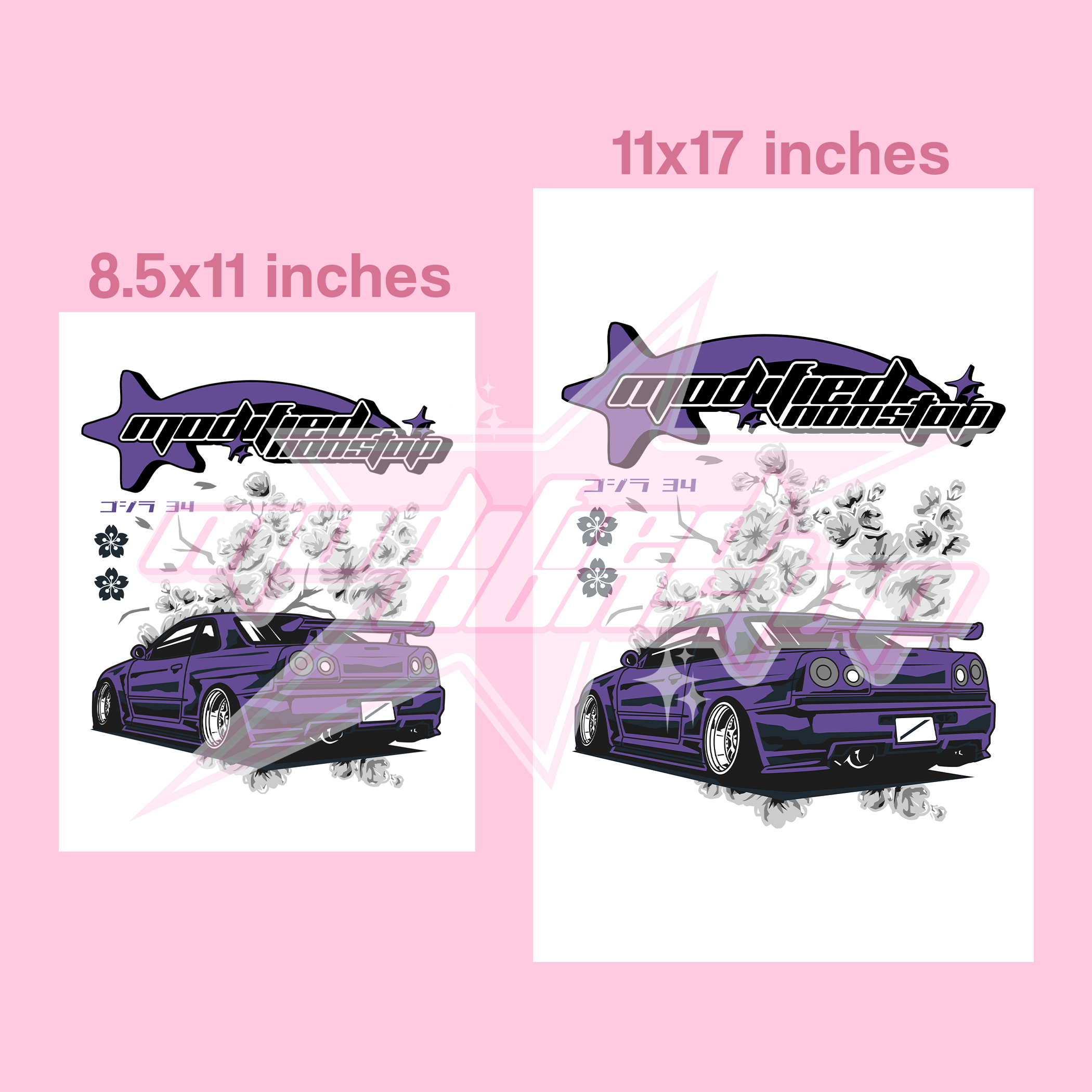 Midnight Purple R34 GTR Art Print