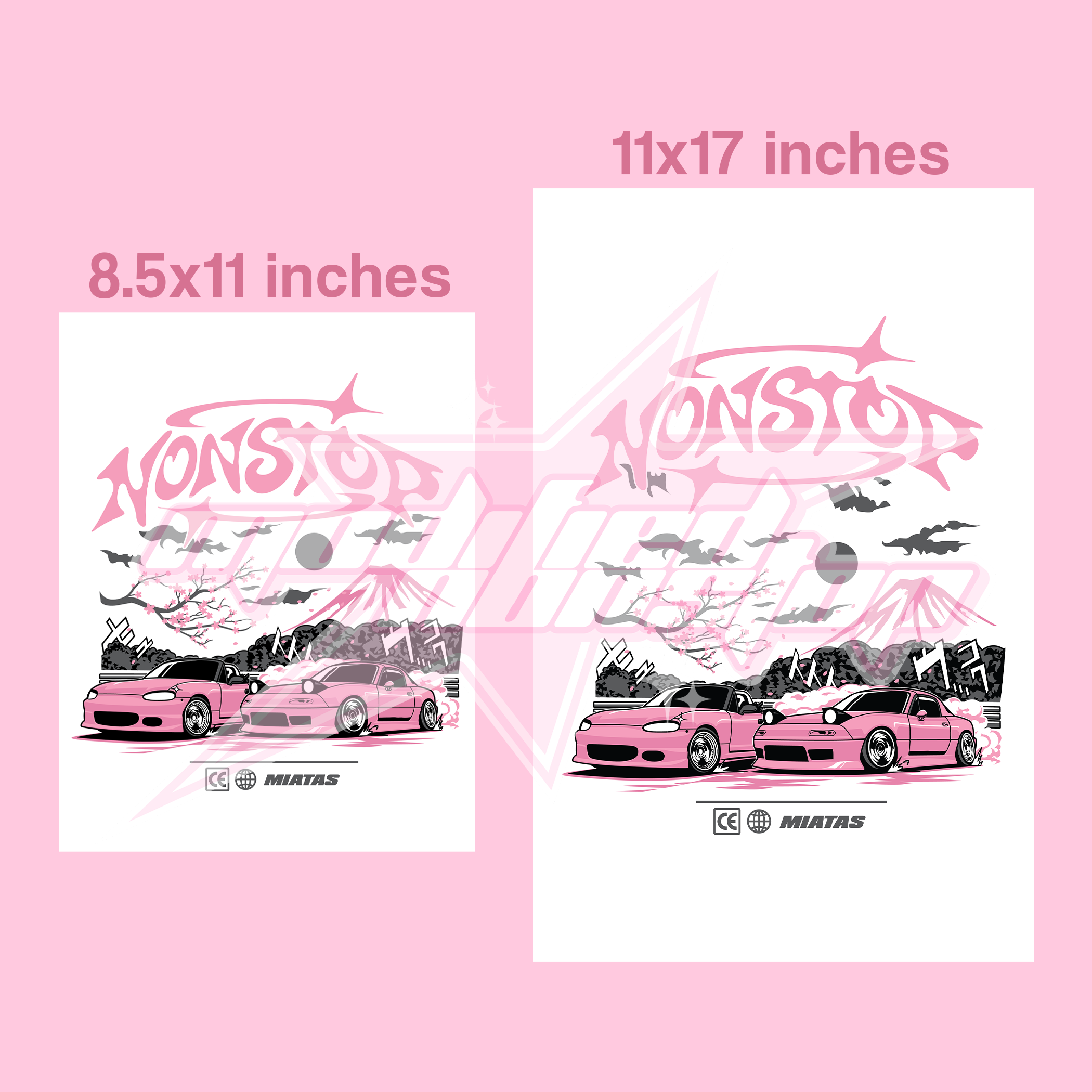 Pink Miata Art Print