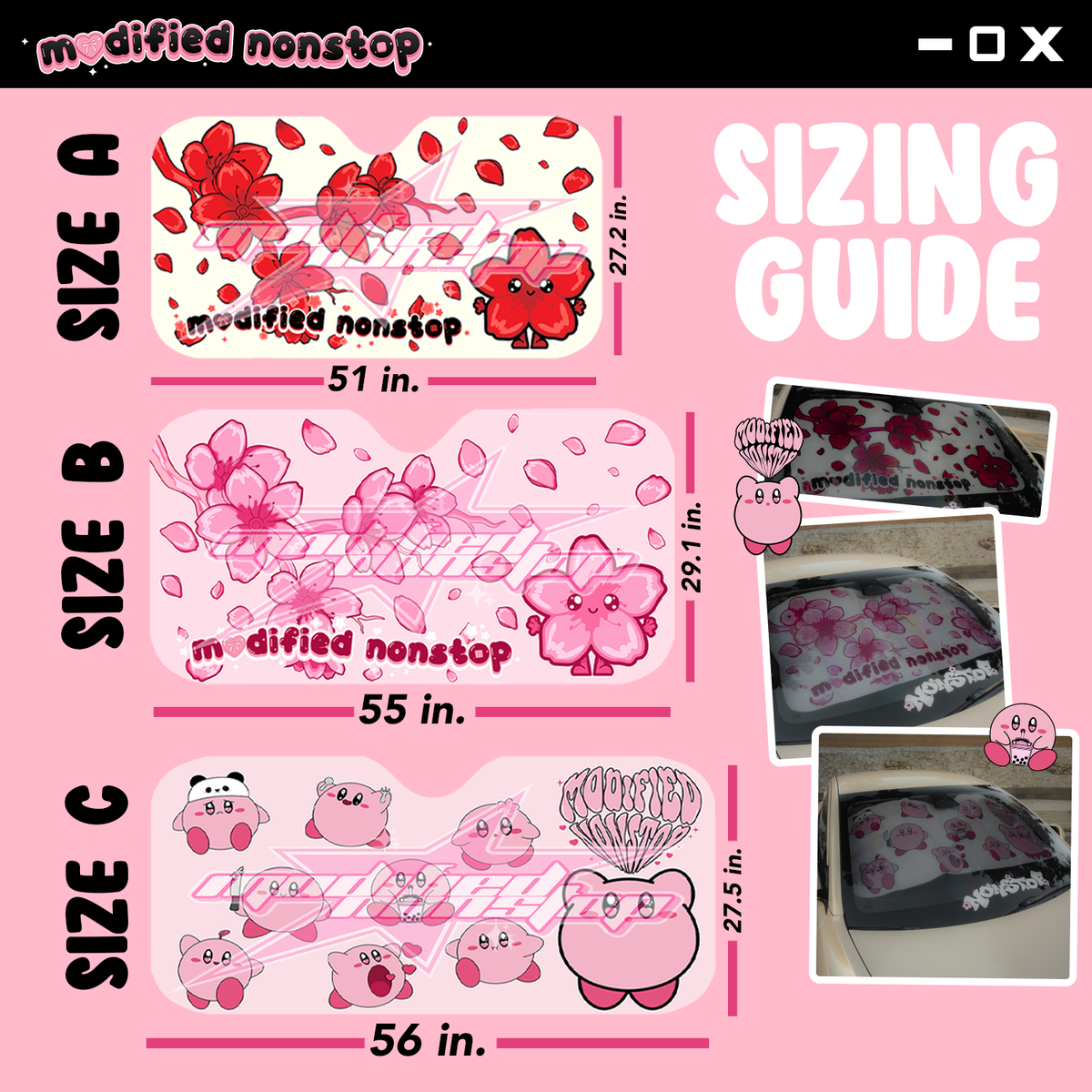 PRE-ORDER Red Sakura Windshield Cover