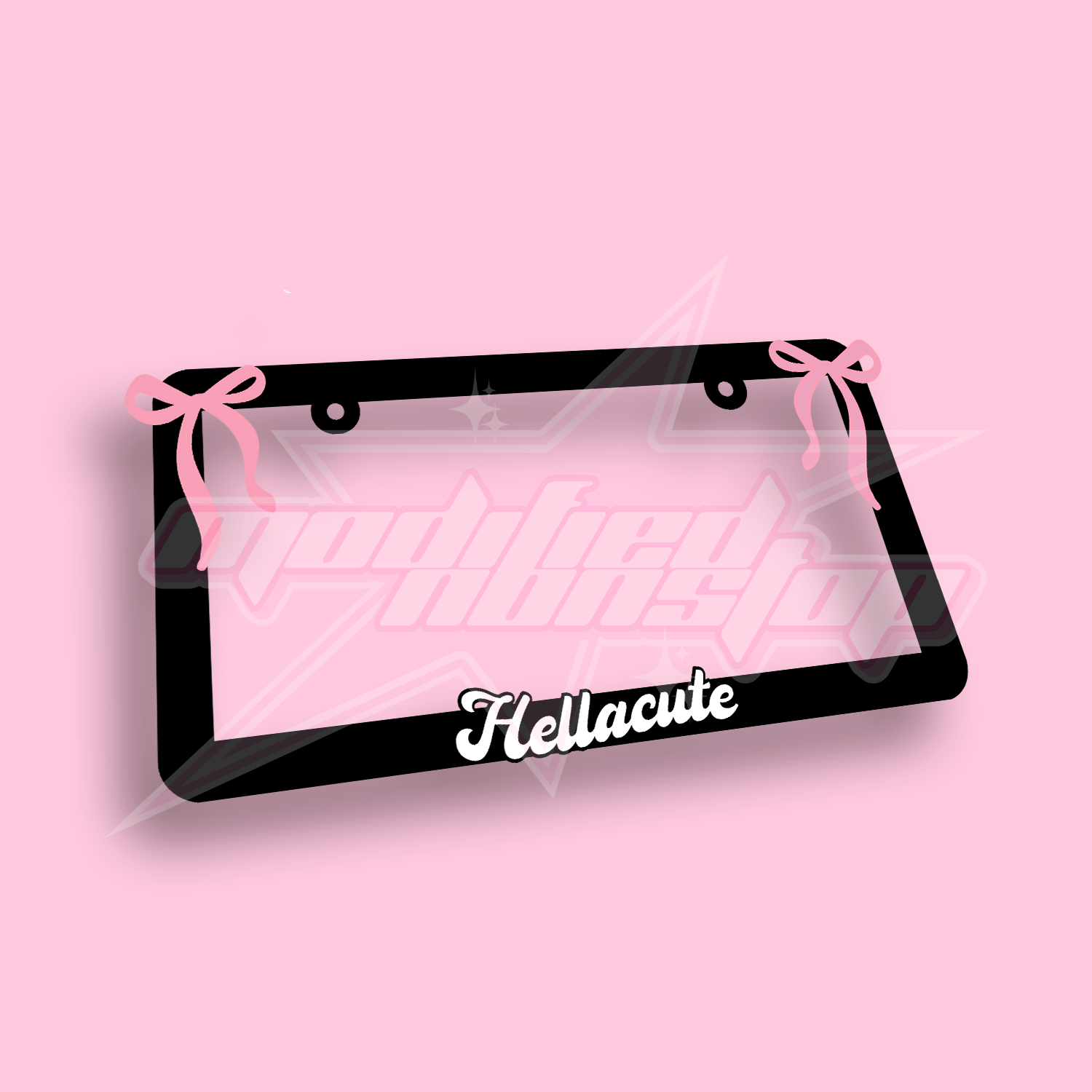 Double Bow Acrylic License Plate Frame