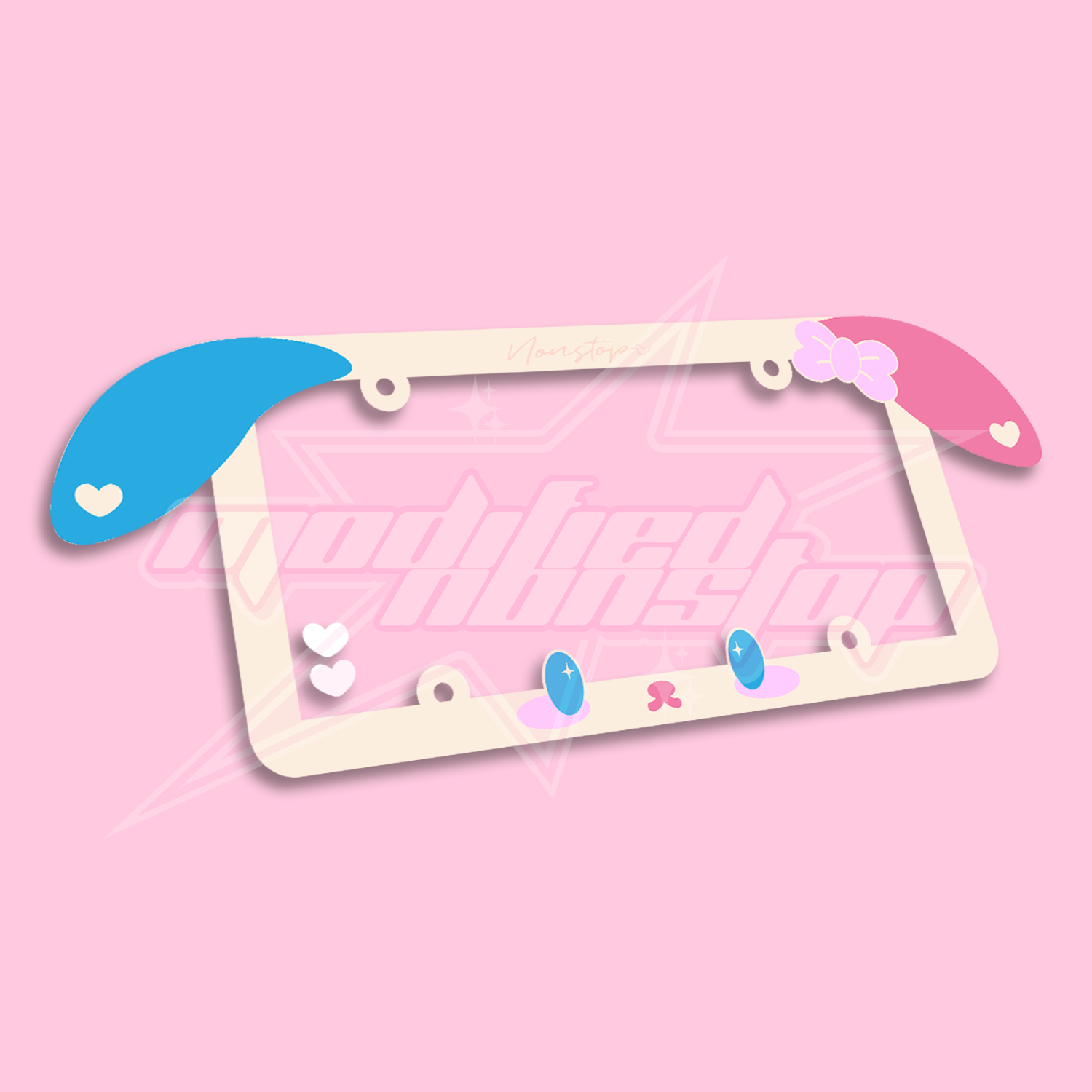 Lovely Hana Acrylic License Plate Frame