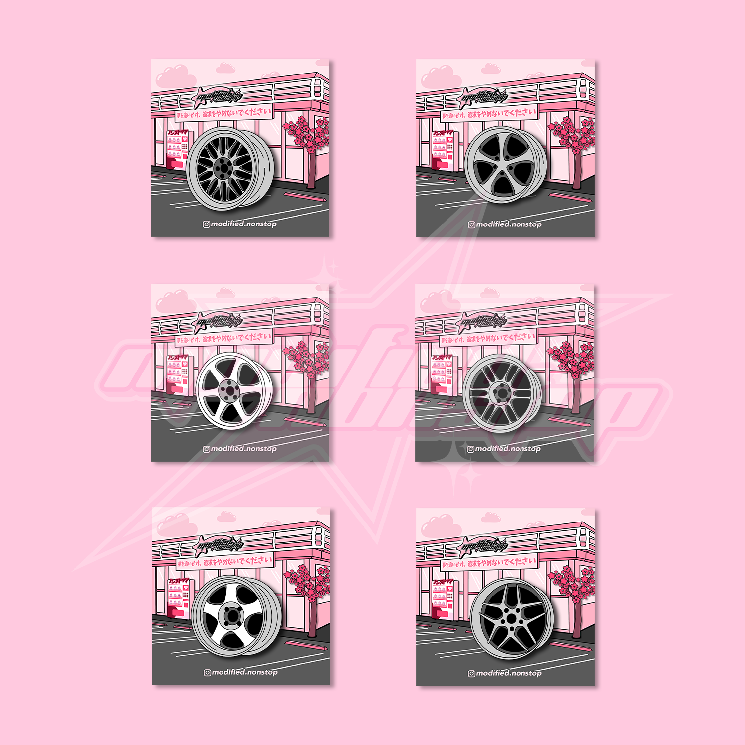 Wheel Rubber Pins
