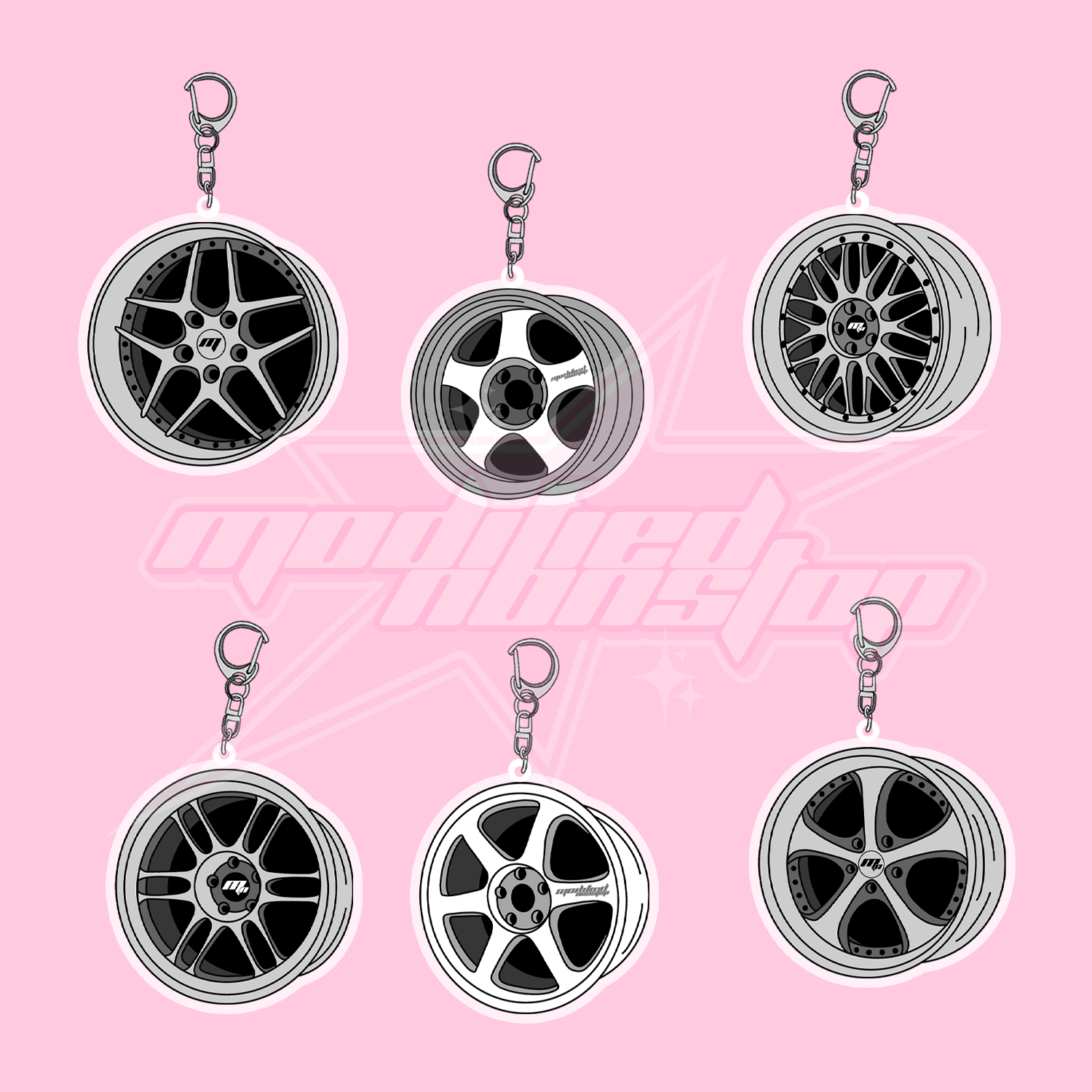 Acrylic Wheel Keychains